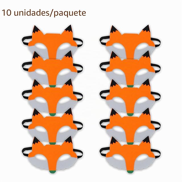 Foto 2 de 8 de Jtnohx Máscaras de Animales de Fieltro Máscaras de Halloween Zorro