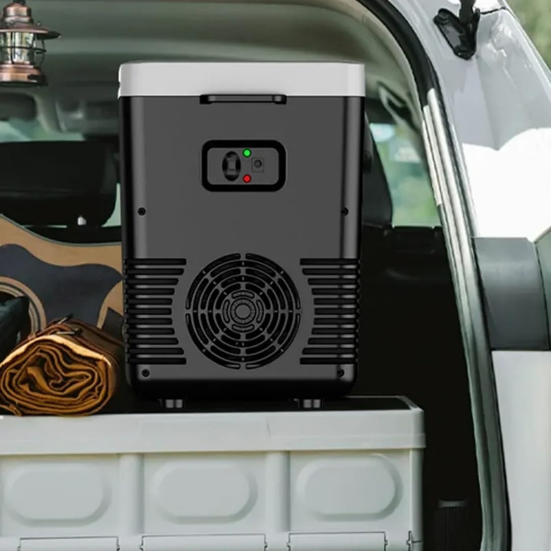 12 V/220 V Mini refrigerador multifunción portátil de 10 L, coche y casa de doble uso, para coche, hogar y viajes, Congelador/enfriador/calentador eléctrico portátil.