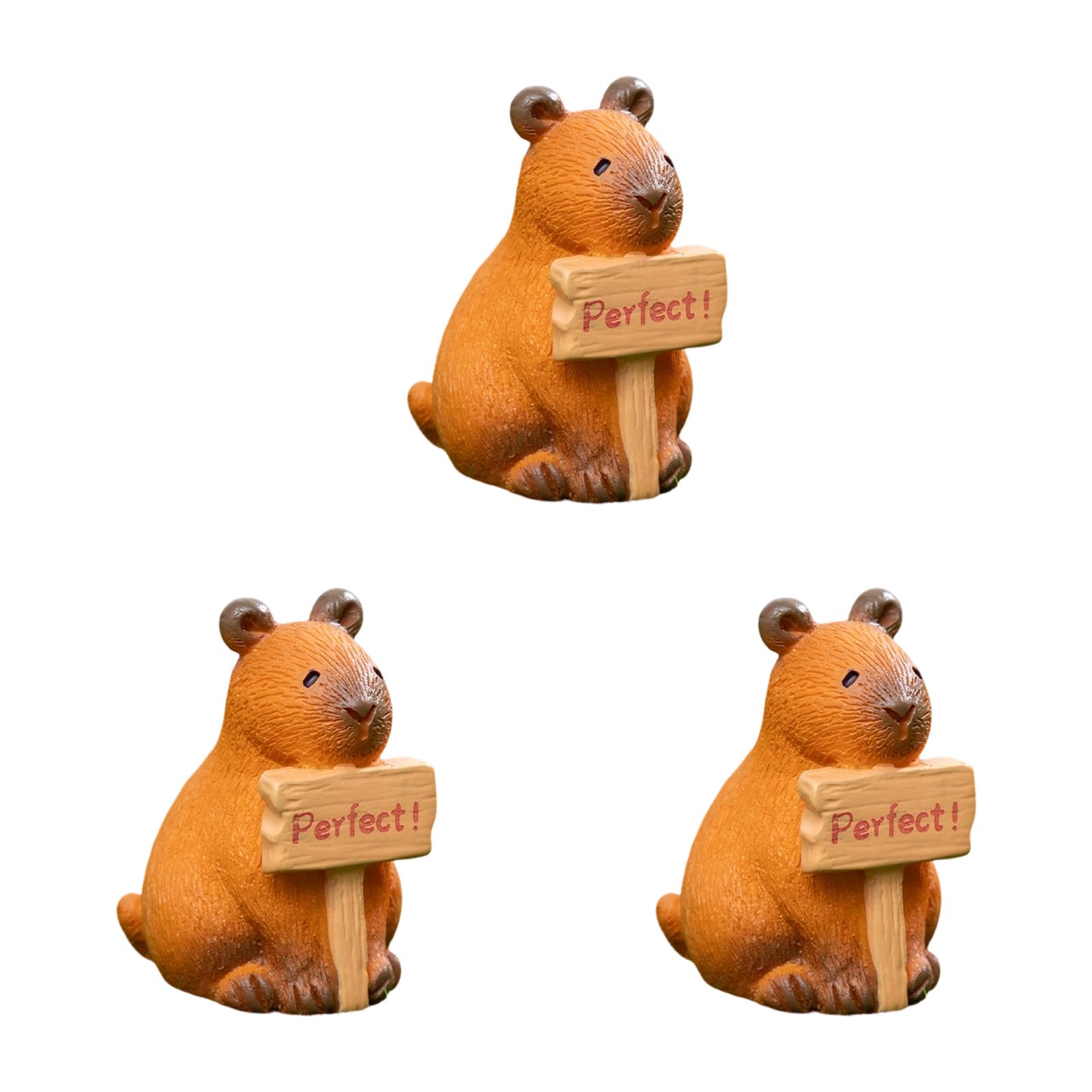 Kangnice 3PCS Multifunctional Resin Animal Decorative Ornament Animal Figurine Resin Texture for Adds Charm to Home Styling Rosin Statues