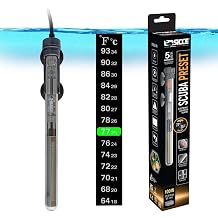Sicce Scuba 100 Watt Aquarium Fish Tank Heater Preset at 77F for Up to 35 Gallons | 100W Submersible for Marine Saltwater and Freshwater | Run Dry Protection