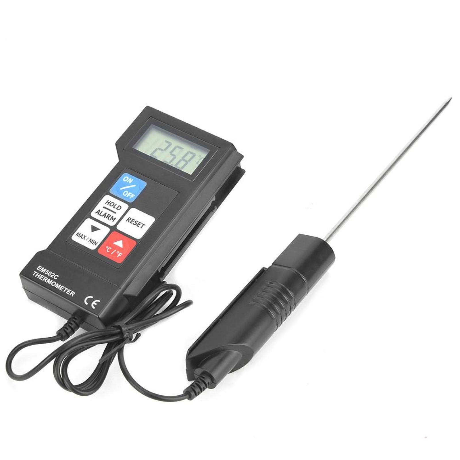Termómetro electrónico de lectura instantánea de alimentos Probador de dulces de cocina para cocinar con sonda para carne/Freír/Hornear/Cocinar al aire libre/Barbacoa Lectura de velocidad a prueba de