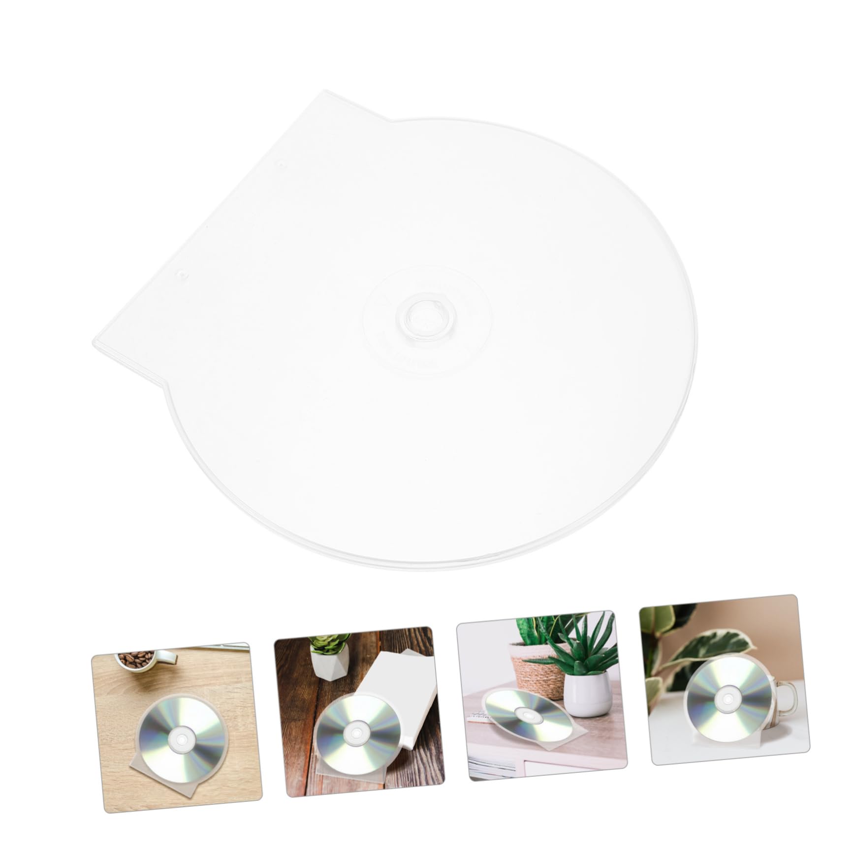 Vaguelly Custodia per CD Rigida e Spessa, 50 Pz, Custodie per Dischi Portatili Protettive, Borse Trasparenti per Dvd, Organizer CD Reutilizzabile per Casa, Auto e Ufficio