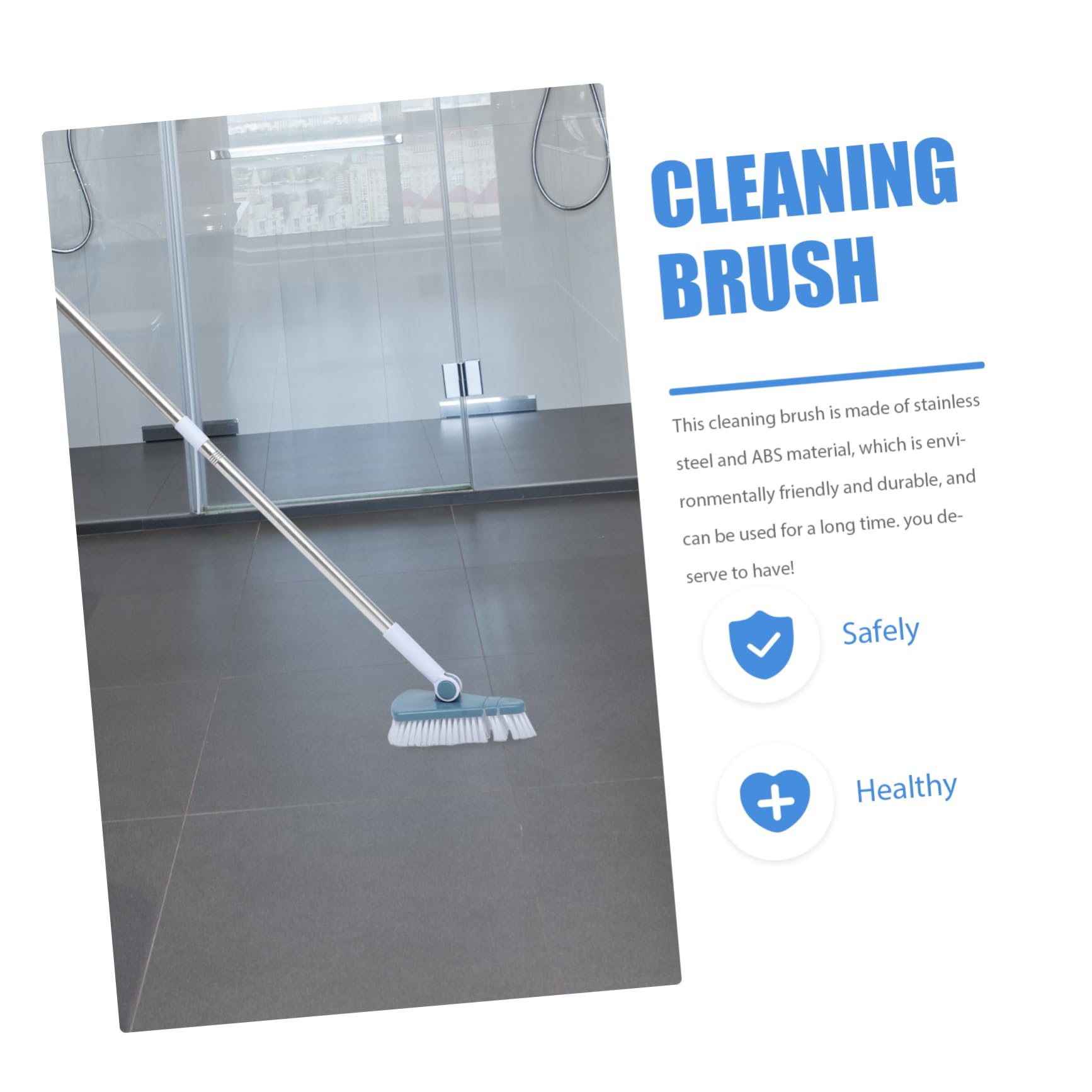 Didiseaon Cleaning Broom Accessory Stainless Steel Abs Material Brush Easy to Use for Home Cleaning