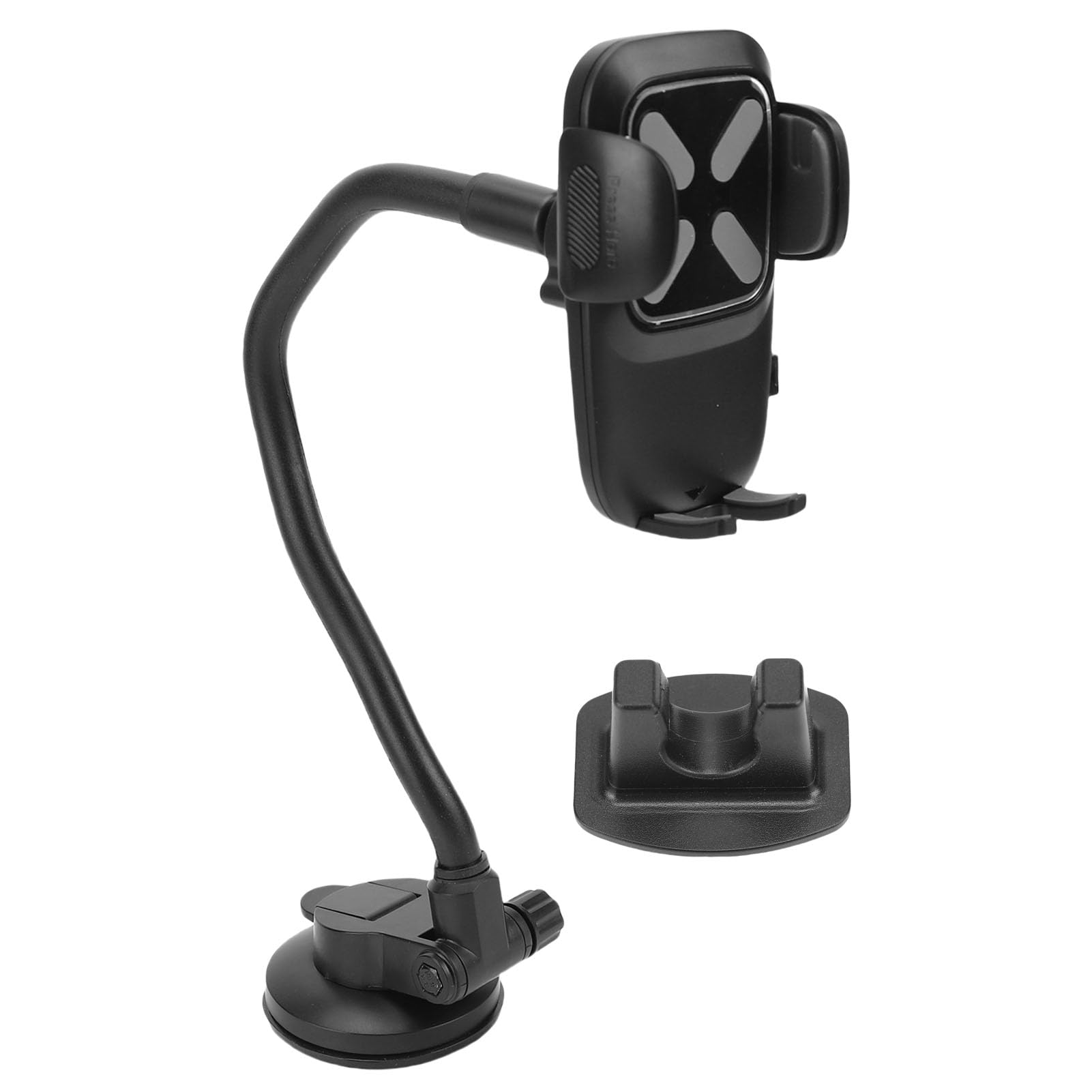 Wakects Supporto per Telefono da Auto a Collo di Cigno, Design Flessibile, Rotazione di 360 Gradi, Supporta Smartphone da 4-7 Pollici, Ideale per l'uso Sul Cruscotto o Sul Parabrezza (Staffa per