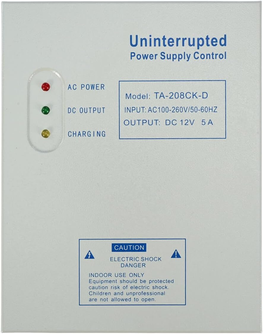 Power Supply Controller for Door Access System Electric Lock Intercom Camera Input 110V-240V AC to Output 12V DC 5A