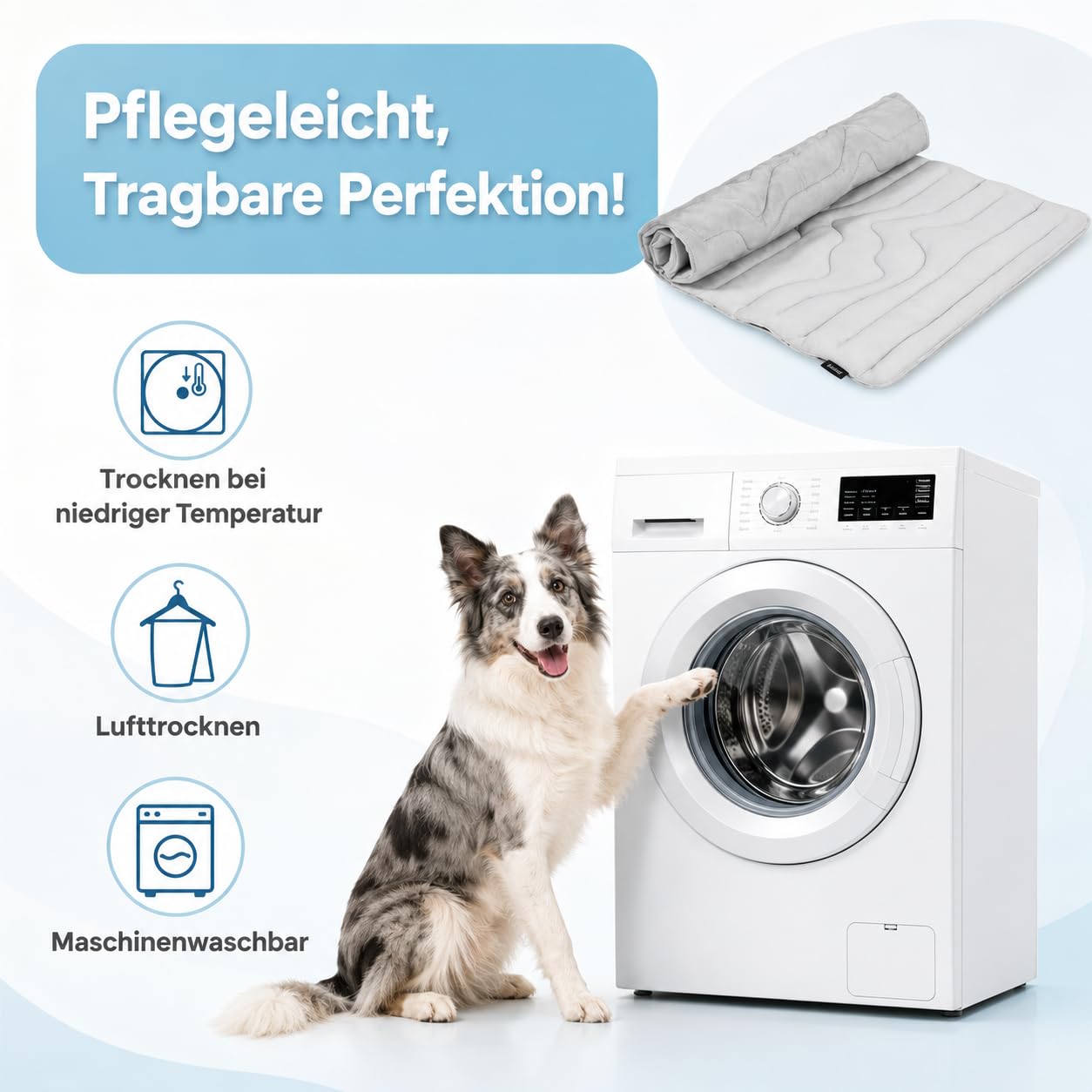 Dr Pfoten Pfotenchill Die Innovative Kühlmatte Für Hunde - Auto und Reise (M(91 * 58CM))