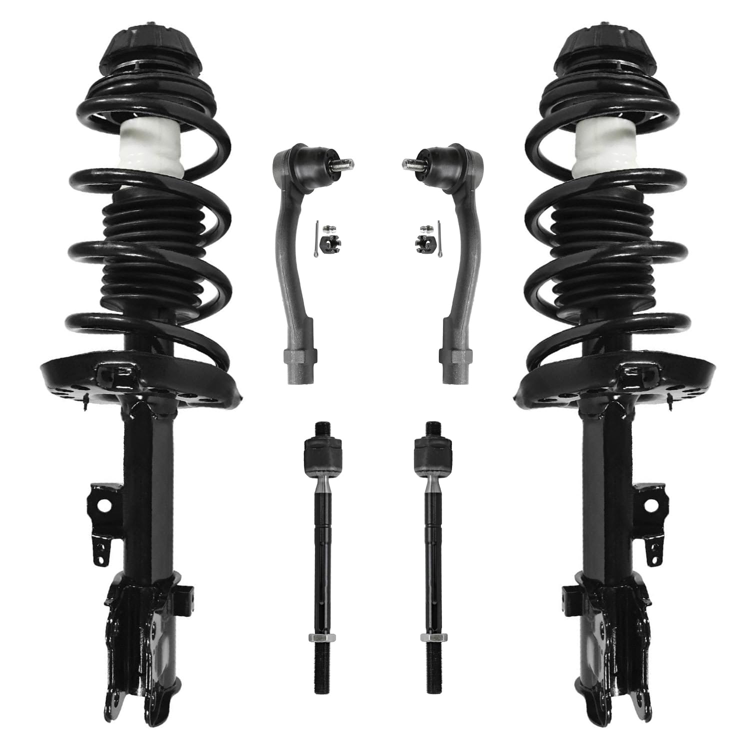 Detroit Axle - Front Struts Tie Rods for 2012 2013 Kia Soul