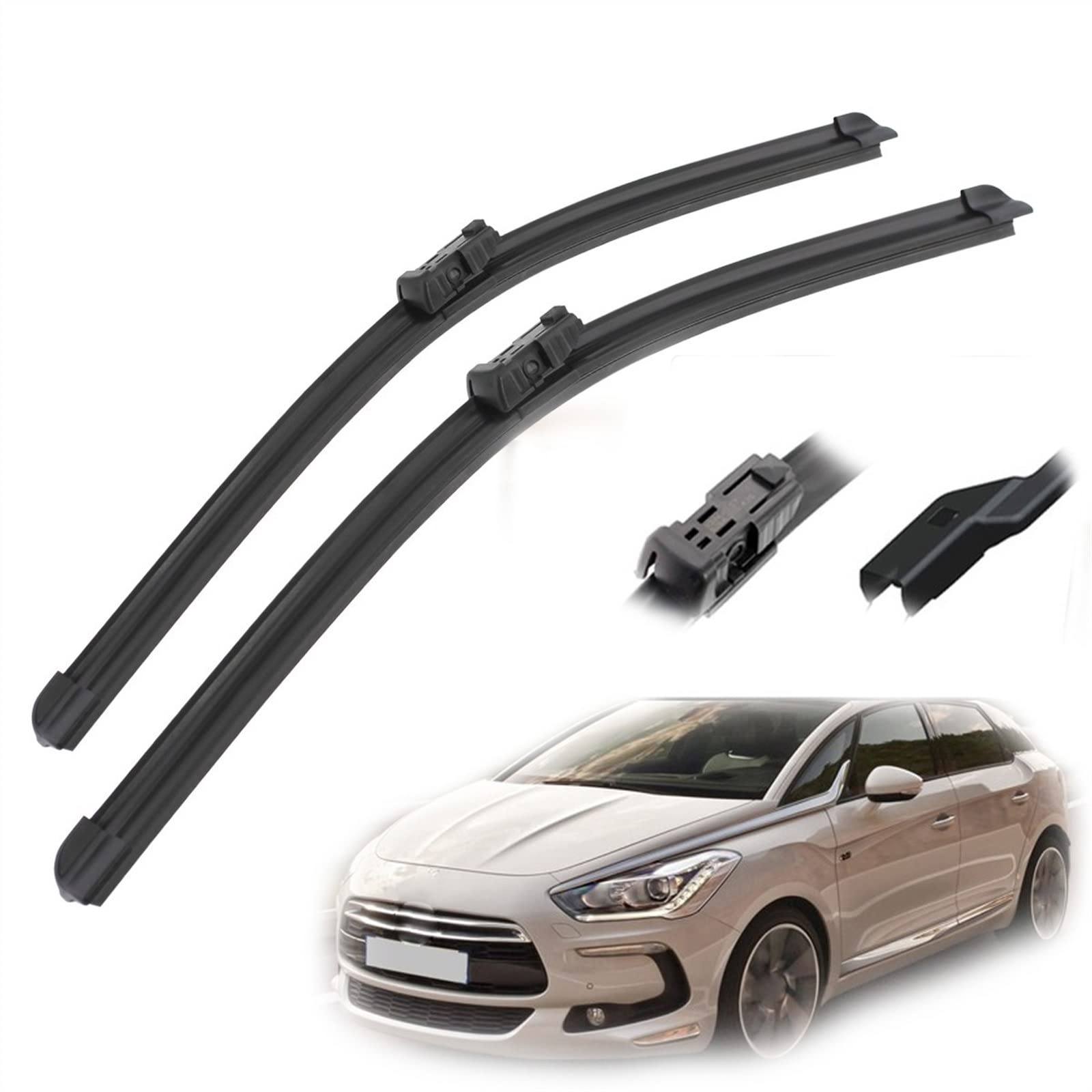 Lames d'essuie-glace auto silencieuses pour Citroen DS4 DS5 essuyage haute performance