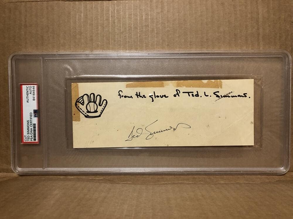 Ted Simmons Cut Signed Autographed Autograph Auto PSA PSA/DNA COA Baseball Paper Card