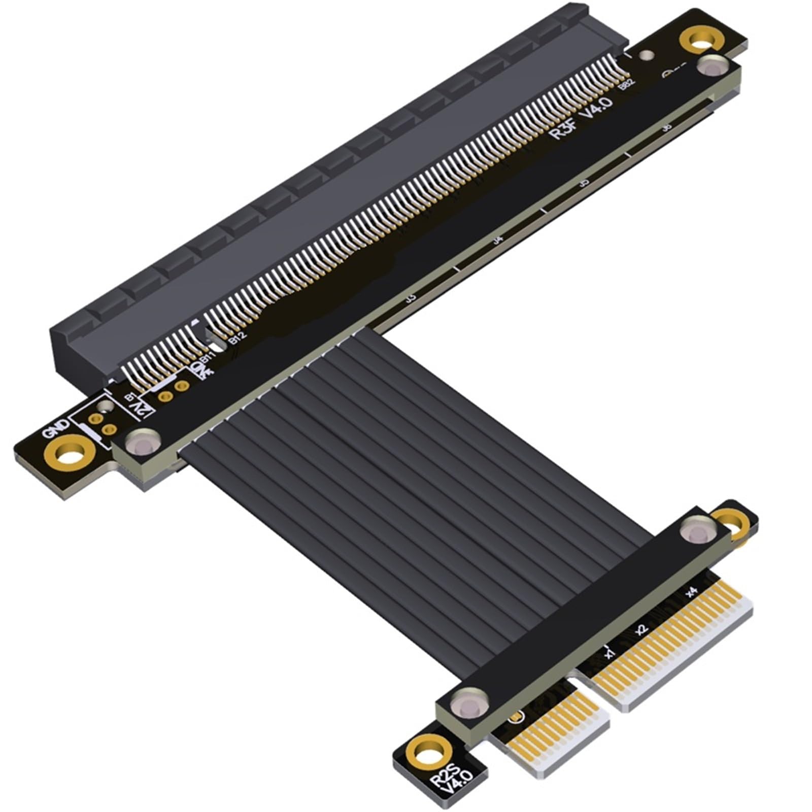 pojedynczy podwójny 90 stopni kąt prosty PCI-E 4.0 X4 do X16 przedłużacz R23SH R23SF-TL RTX3090 RX6800xt PCIe 3.0 4X 16x Riser