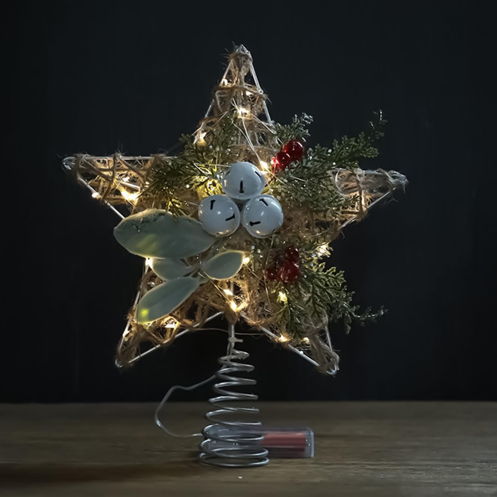 Encantadora punta de árbol de Navidad brillante para llenar de ilusión tu hogar estas fiestas