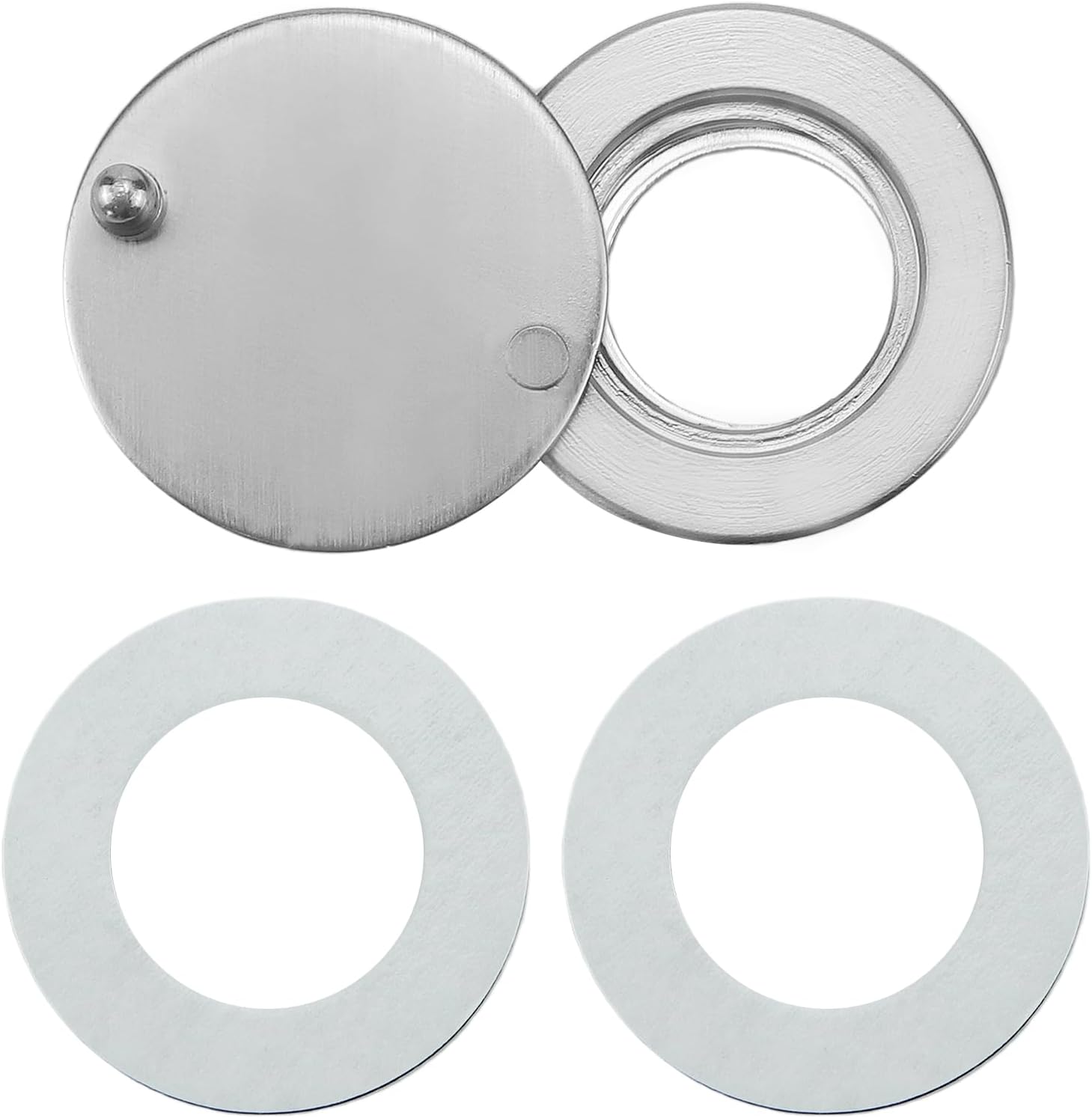 3pc Peep Hole Covers Tool Home Security Privacy Protection Privacy Door Viewer Cover with Double-Sided Self-Adhesive Tape (Bright Silver + 2 Double-Sided Adhesives - 1 Set)