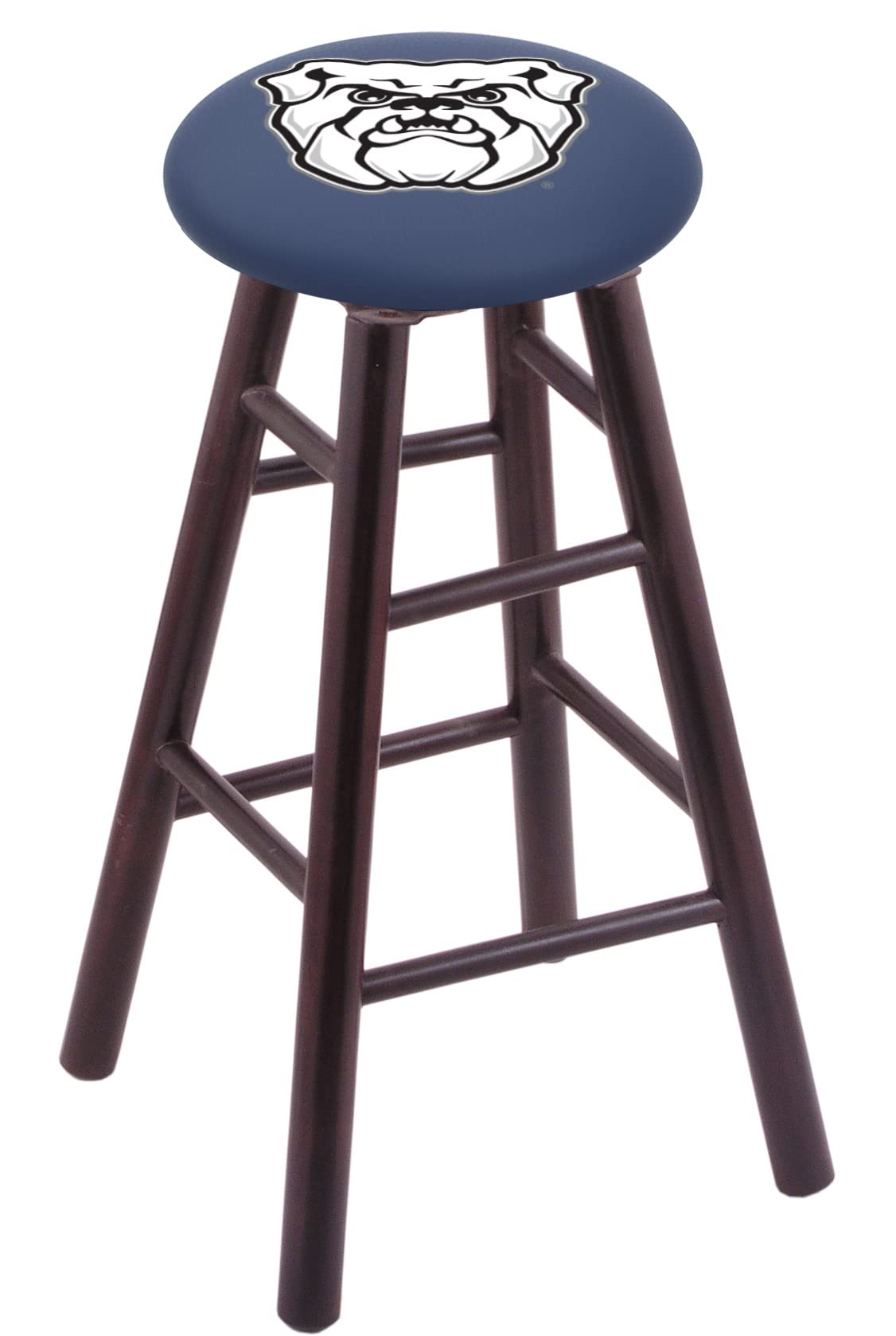 Holland Bar Stool Co. Maple Bar Stool in Dark Cherry Finish with Butler University Seat by The