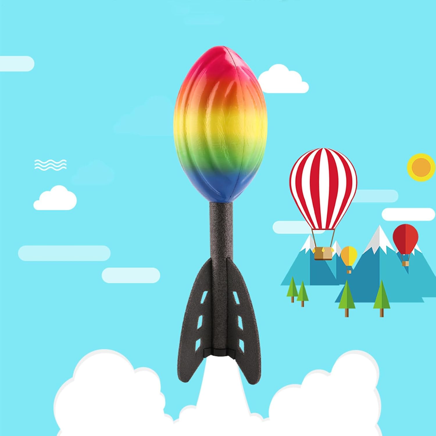 Howling Foam Ball - 28*18cm , Flying Ball | Long Distance Throwing Football | Outdoor Flying Toy For Boys & Girls | Durable Lightweight Football With Great Grip & Elasticity For Garden Beach Play Trai