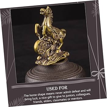 Amazon.co.jp: RUNROTOO 幸運 馬 装飾品 金色 馬 装飾 真鍮 馬 装飾 馬