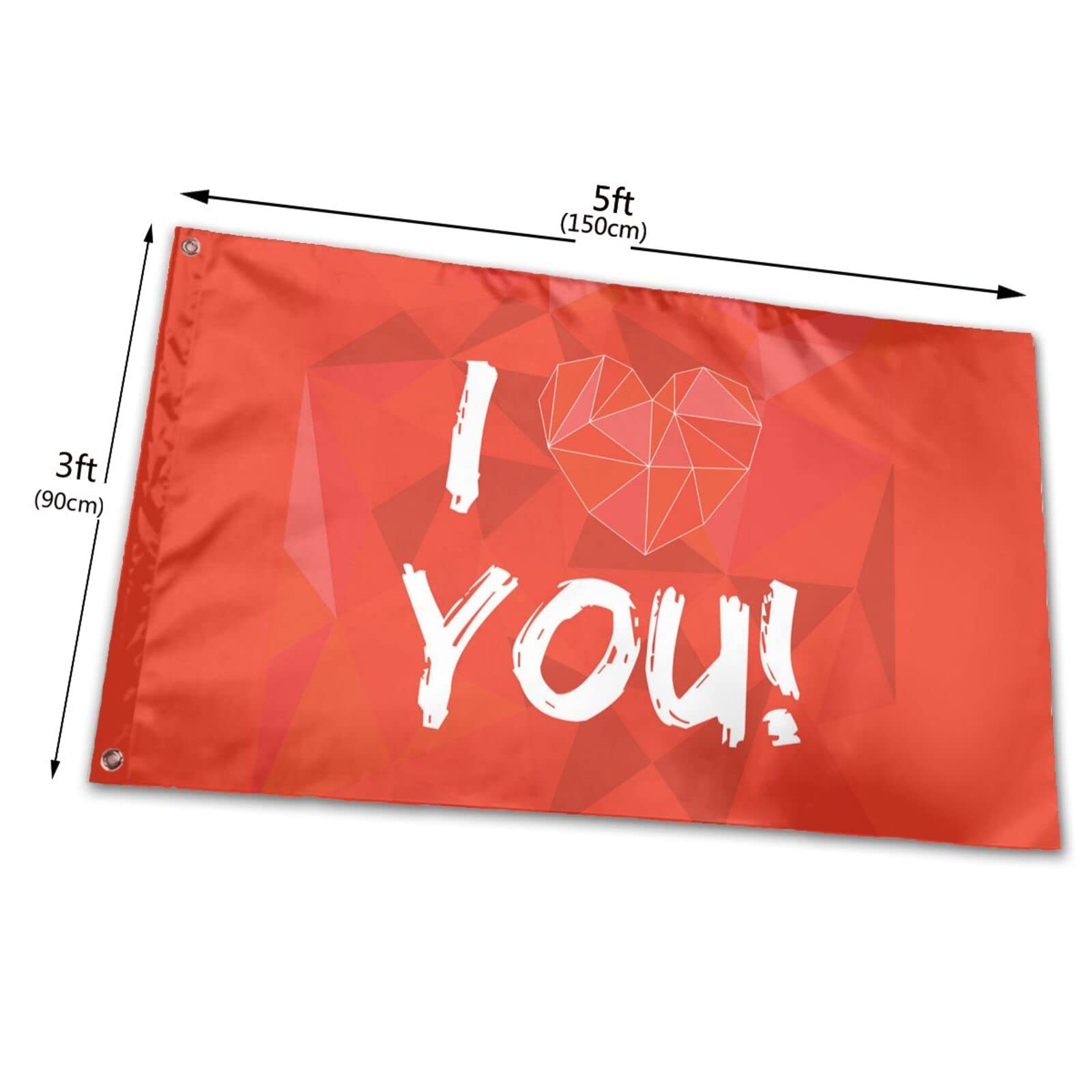 3dRose Gartenflagge „I Could Love You Longer“ – Für Den 2. Jahrestag, 30,5 X 45,7 Cm, Halbdurchsichtiger Polyester