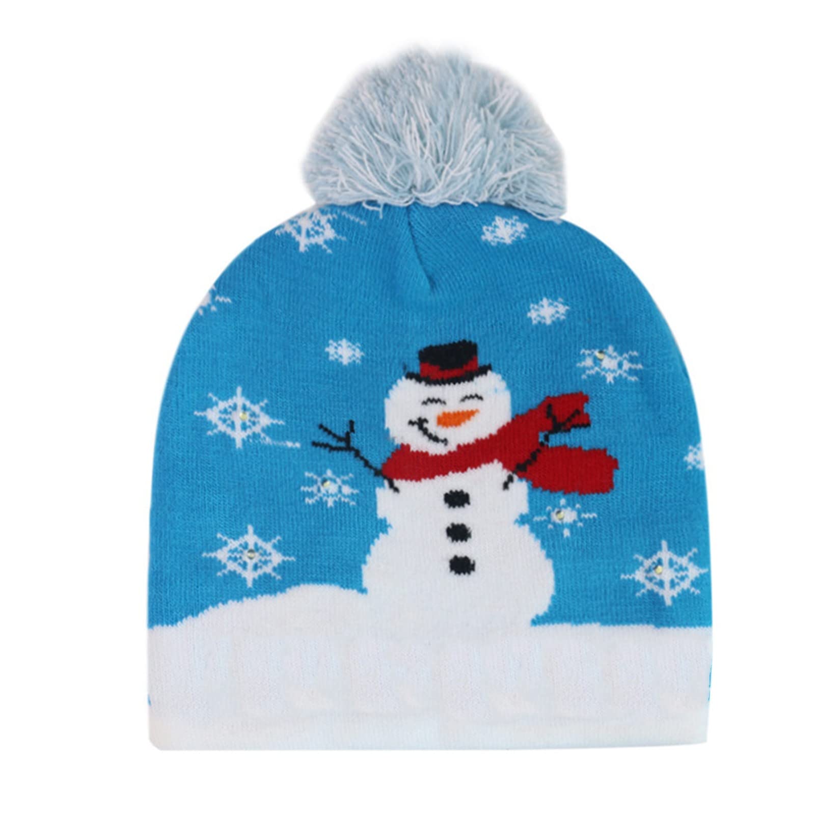 Czapka Zimowa Ciepła Kolorowa Czapka Z Choinką Zimowa Lekka Bombka Bożonarodzeniowa Flanking Z Dzianiem Czapka Świąteczna Czapka Zimowa Chłopięca/B/One Size