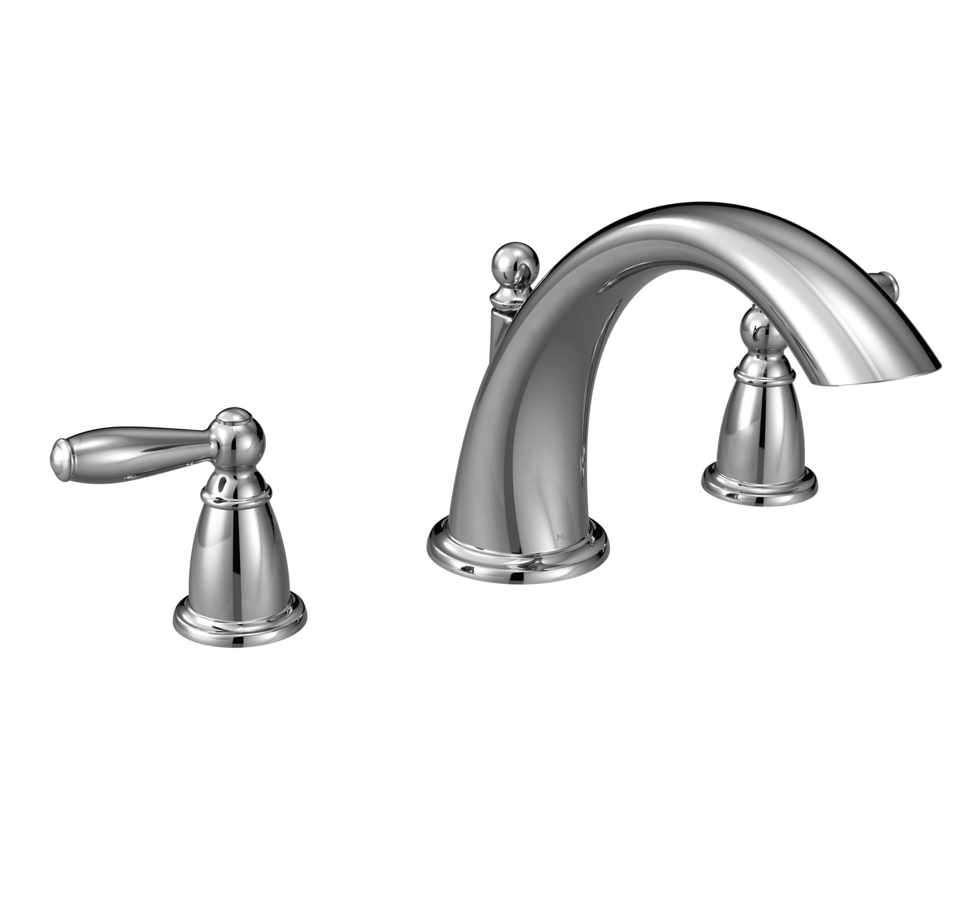 Moen T933 Brantford 2-Handle Deck Mount Roman Tub Faucet Trim Kit, Valve Required, Chrome