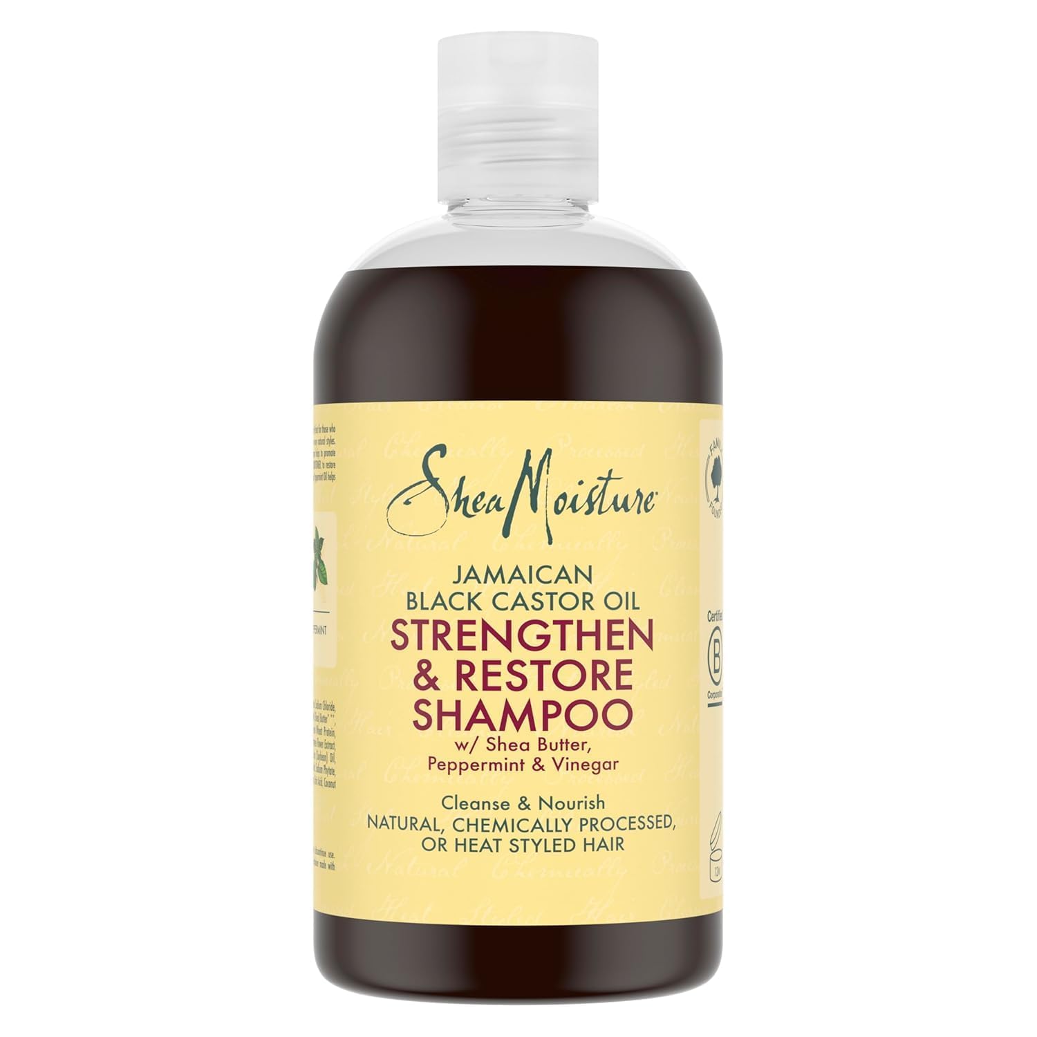 Shea Moisture Jamaican Black Castor Oil Strengthen & Restore Purifying Shampoo For Damaged And Colour-Treated Hair 384 Ml