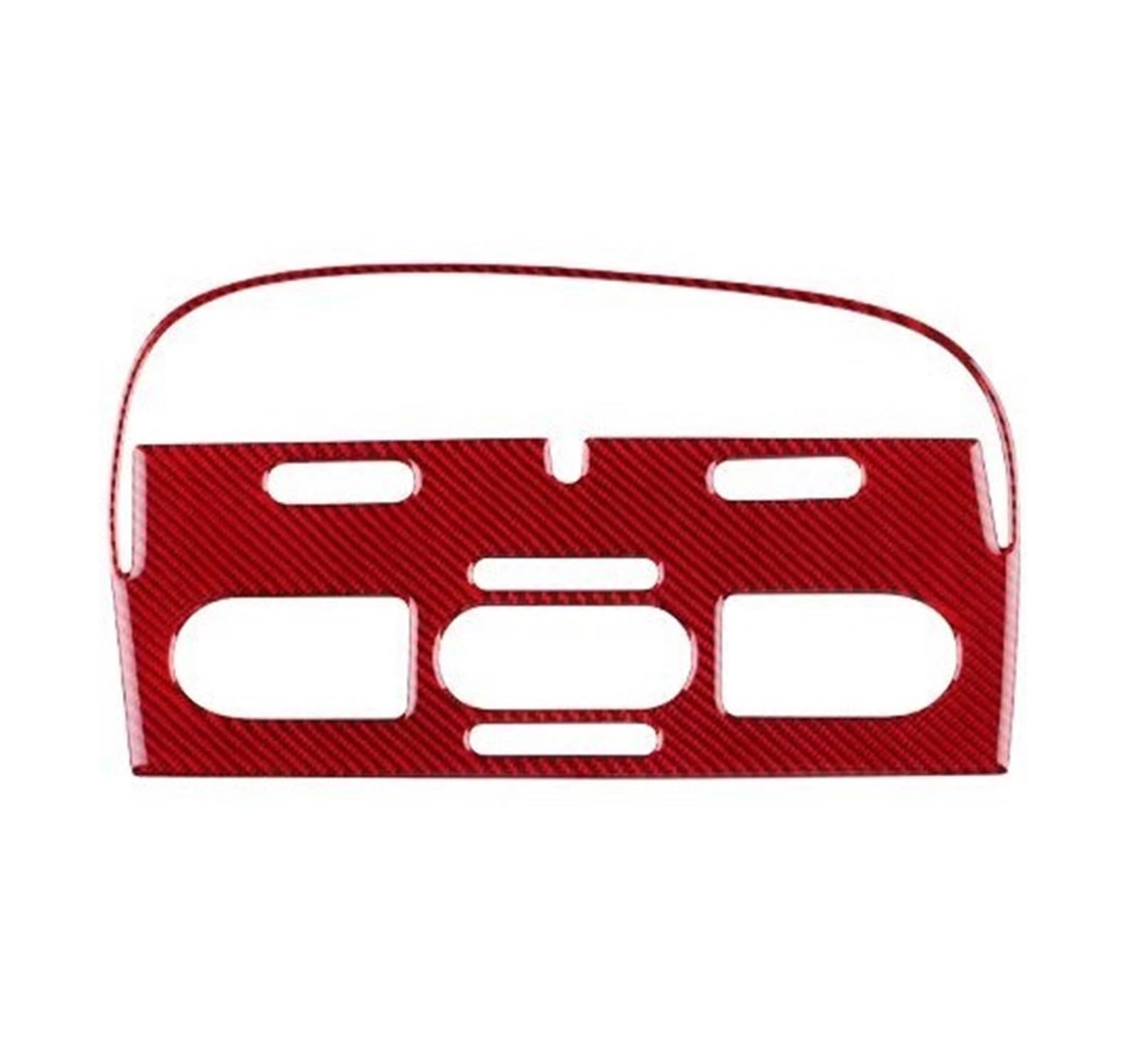 Interior Styling Sticker Real Soft Carbon Fiber Sticker LHD Car Central Air Outlet Panel for Seat for Altea 2004 2005 2006 2007 2008 Accessories Decoration(Type B Red)