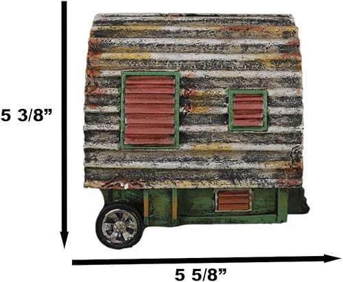 Miniatura 1 de Ebros Gift Rústico occidental lindo acogedor rincón de casa de campo caravana remolque cabaña dinero moneda caja de ahorros figura decorativa acento