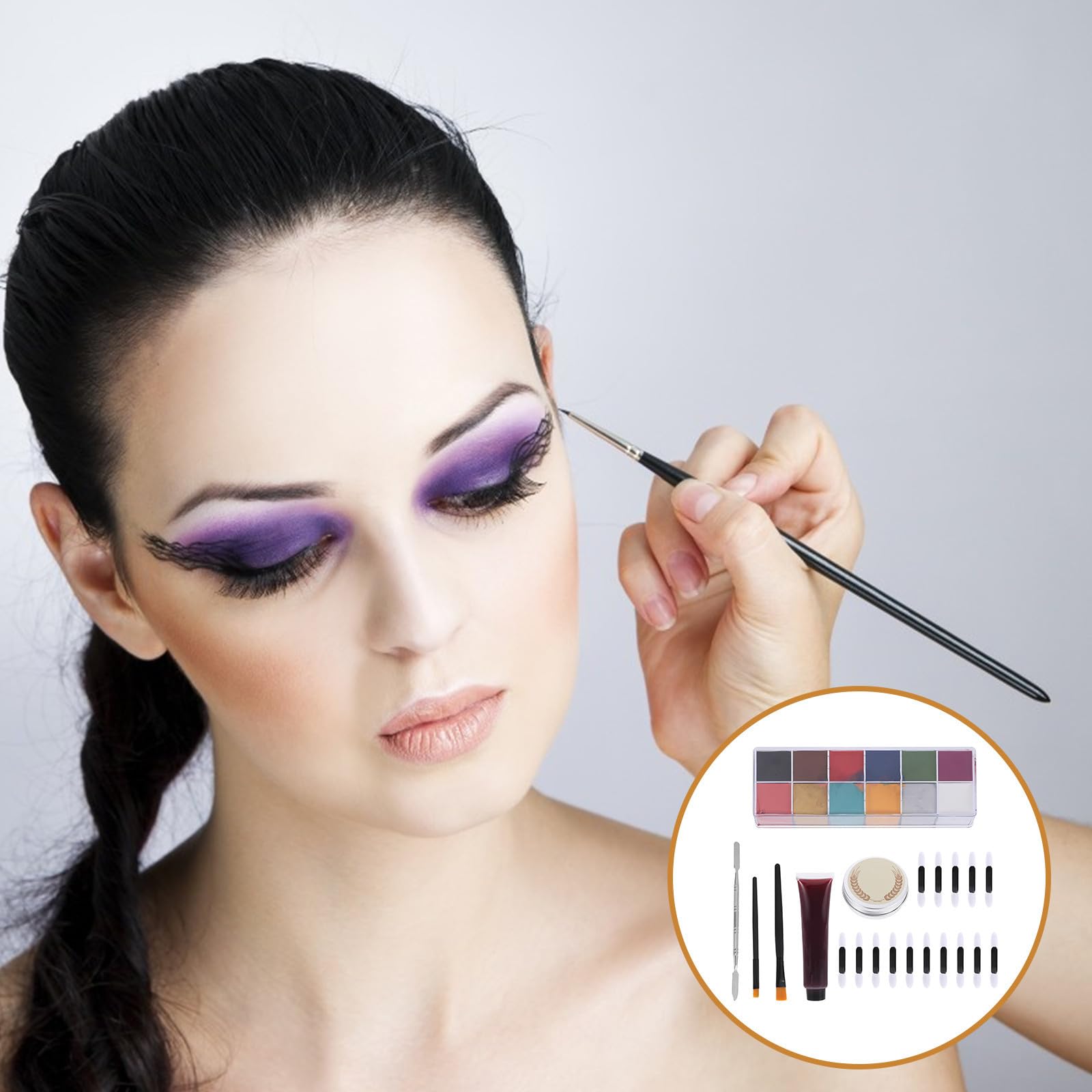 56 Piezas Set de Maquillaje Teatral para Heridas y Cicatrices