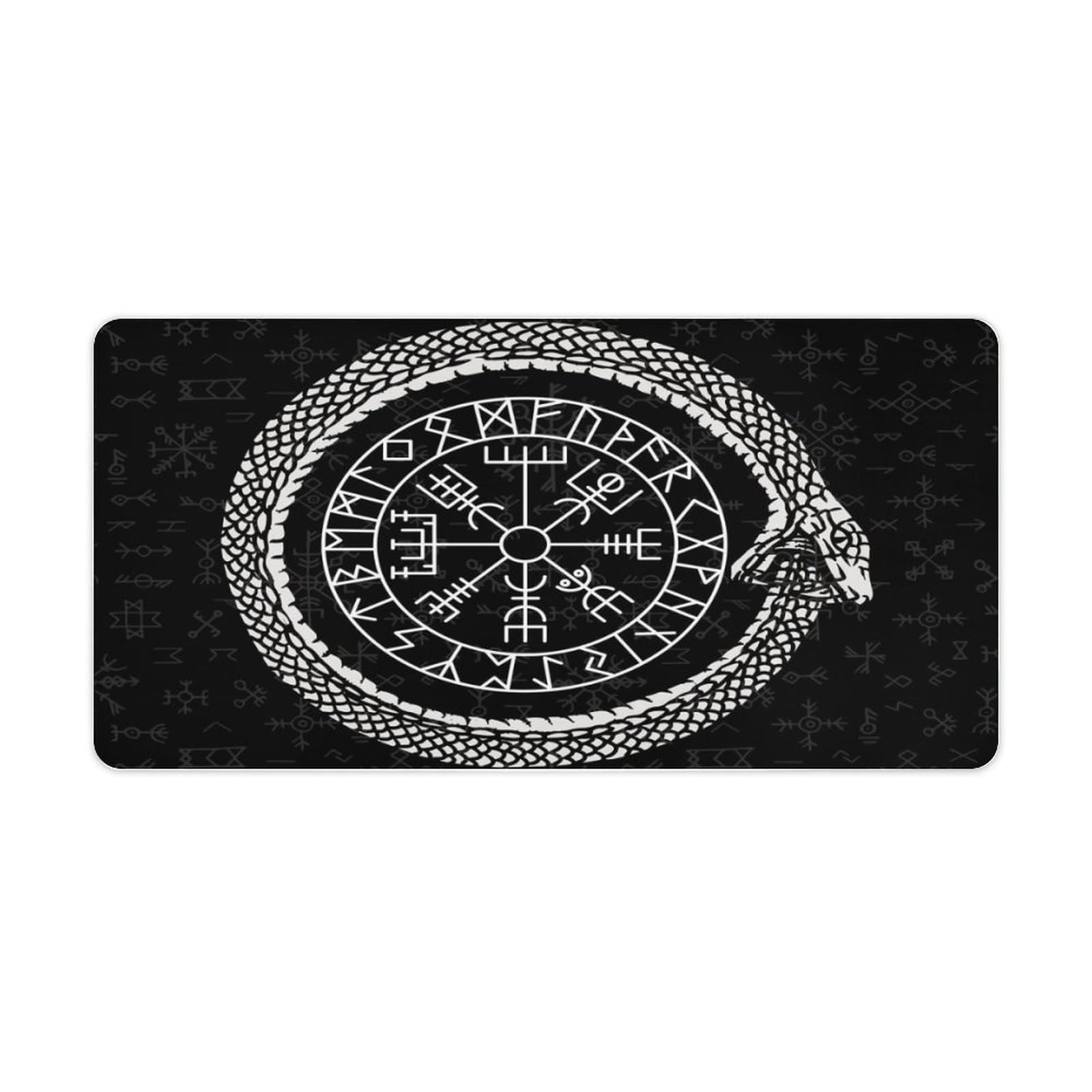 Tapis de souris Viking Vegvisir 30x60cm avec base antidérapante Jormungandr