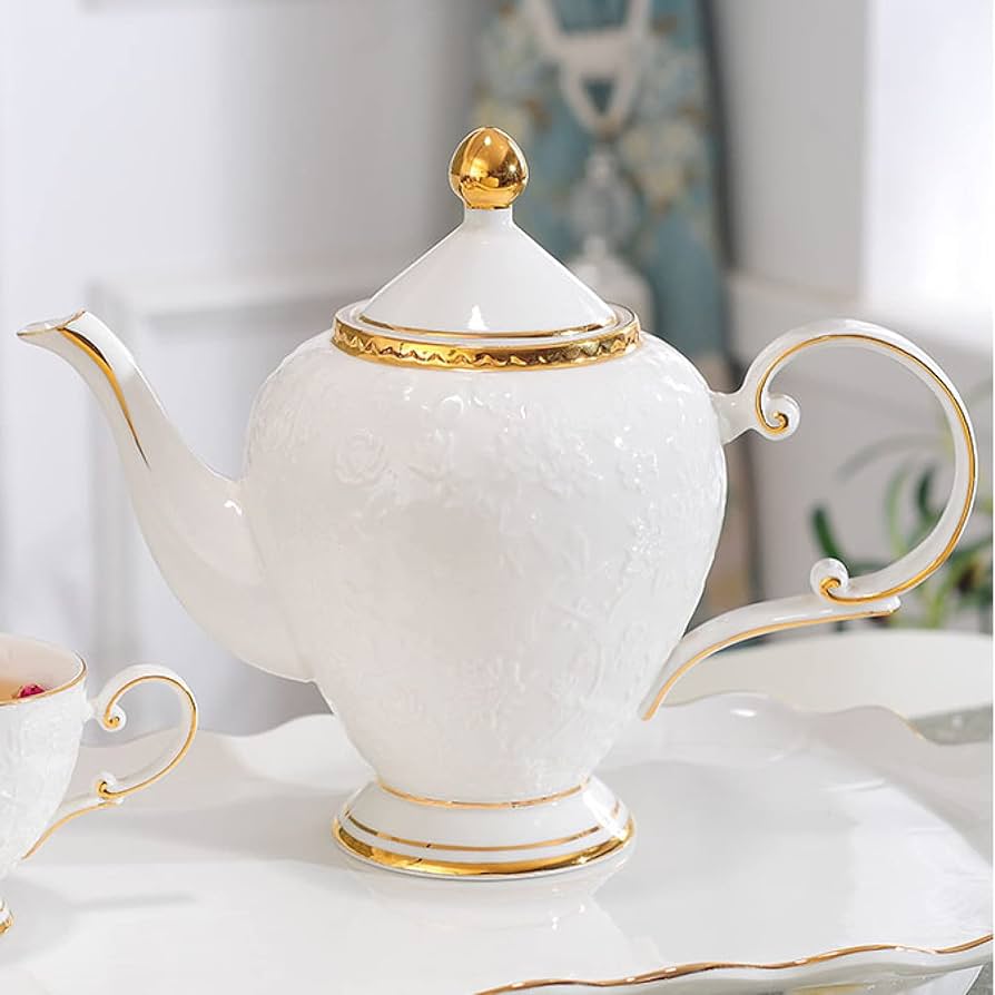 Porcelain Tea Set Tea Gift Sets with Tray Tea Cup Teapot Set