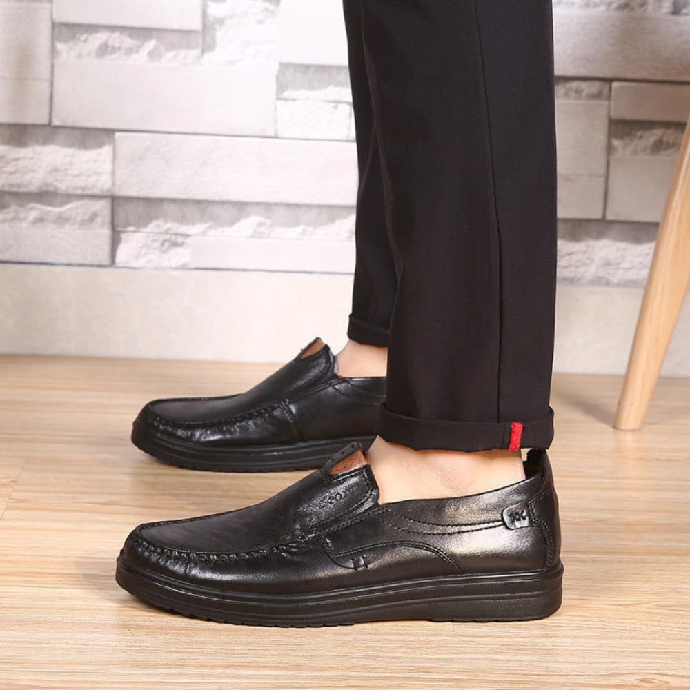 Mocasines ligeros de piel auténtica para hombre, informales, de negocios, mocasines para hombre, mocasines de conducción para hombre