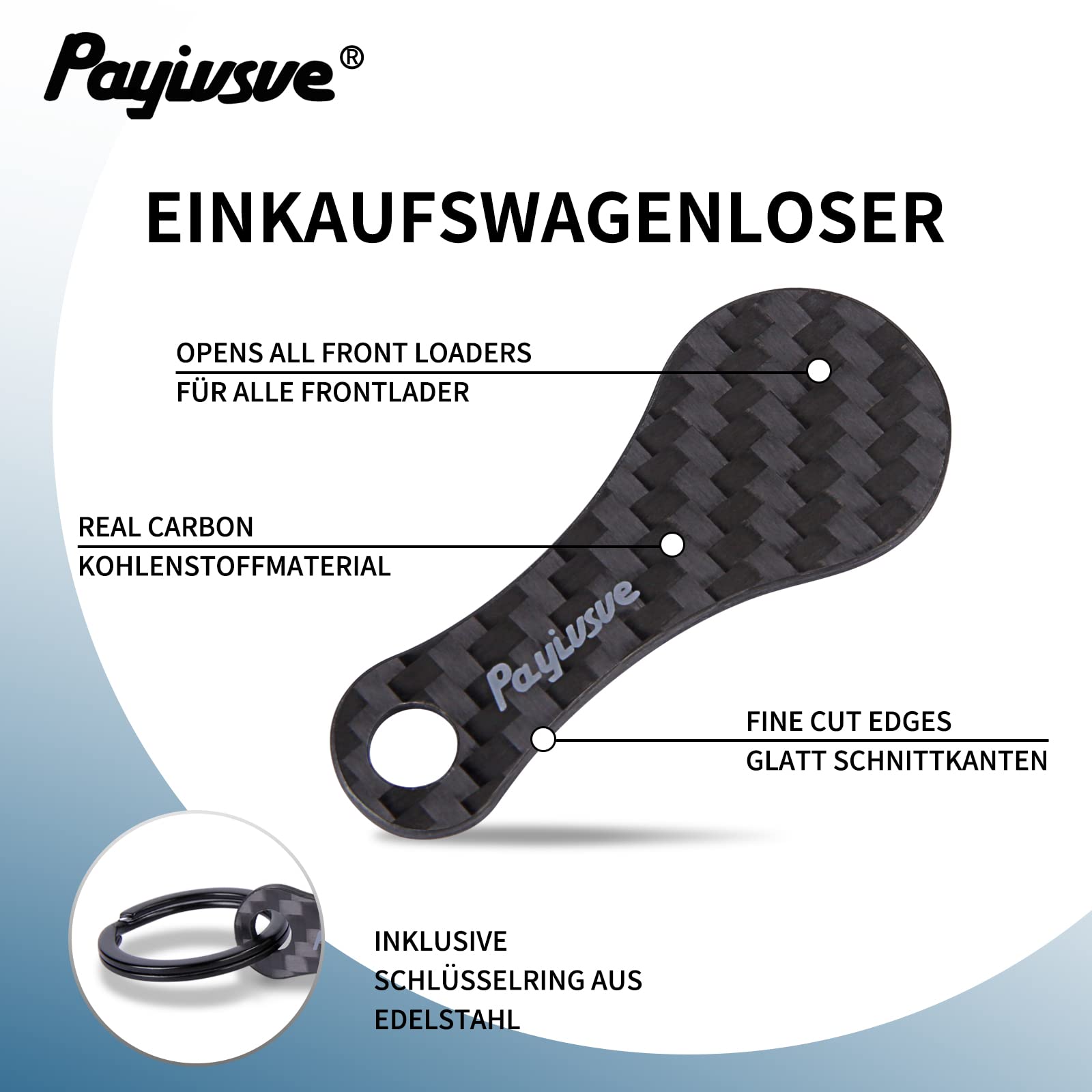 2 Gettoni Carrello Spesa In Carbonio - Infrangibili E Portatili - Foto 9