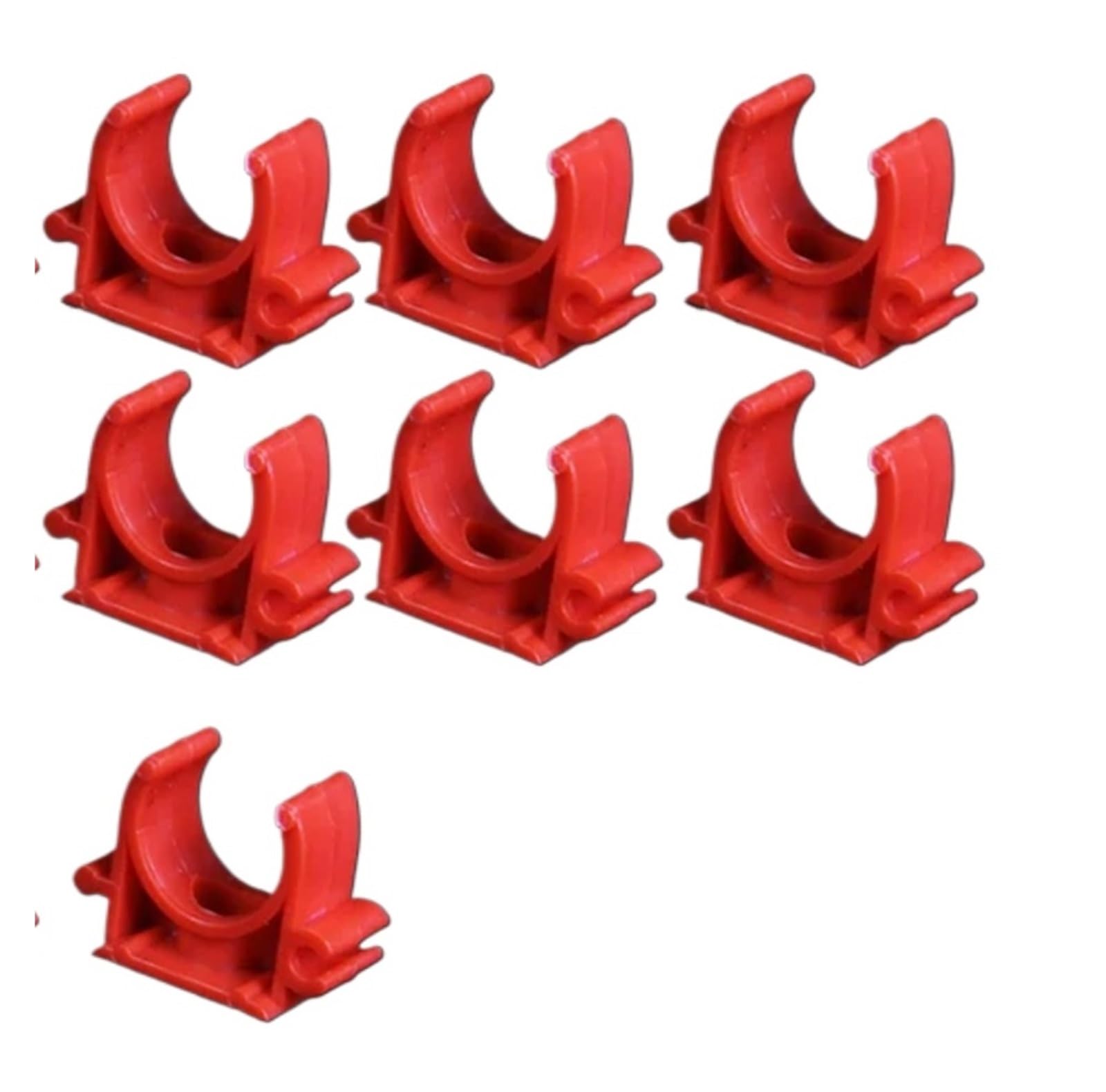 Plastic Clamps， Brake Pipe Clips wat Pack of 10 PVC Clamps 16-32mm Multicolor(16mm red)