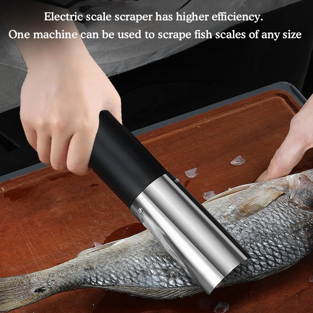 Écailleur à Poisson électrique 125W - Batterie 3000mAh, étanche - Acier Inoxydable - Pour Cuisine, Restaurant - 2