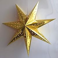 Vista 2 de Increíbles faroles de papel de primera, estilo estrella para decorar
