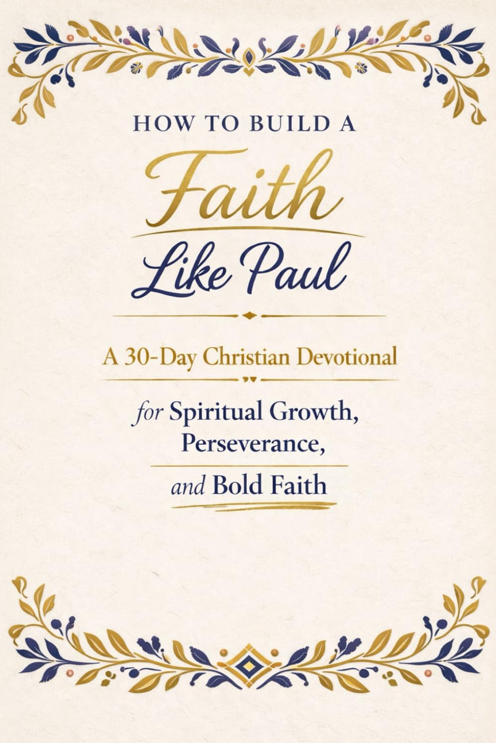 How To Build A Faith Like Paul: A 30-Day Christian Devotional Journal for Spiritual Growth, Perseverance, and Bold Faith