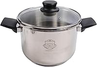 Vista 5 de Stainless Steel Pressure Cooker, 80KPA 6L Pressure Canner with Safety Valve Universal Rotary Pressure Cooking Pot for Gas Stoves, Induction Stoves