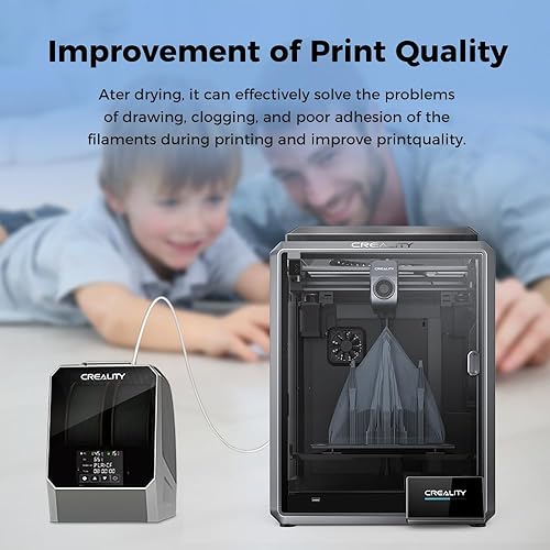 Miniatura 7 de Creality Space Pi Plus- Secadora de filamentos, calentador PTC de 100 W, calentamiento rápido de 360, almacenamiento, pantalla LCD, un solo botón,