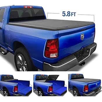 Tonneau Covers Automotive Fits 5 7 Bed Tonno Pro Tonno Fold 42 201 Tri Fold Truck Bed Tonneau Cover 2009 2018 Dodge Ram 1500 2011 2018 Ram 2500 3500 Excludes Beds With Rambox