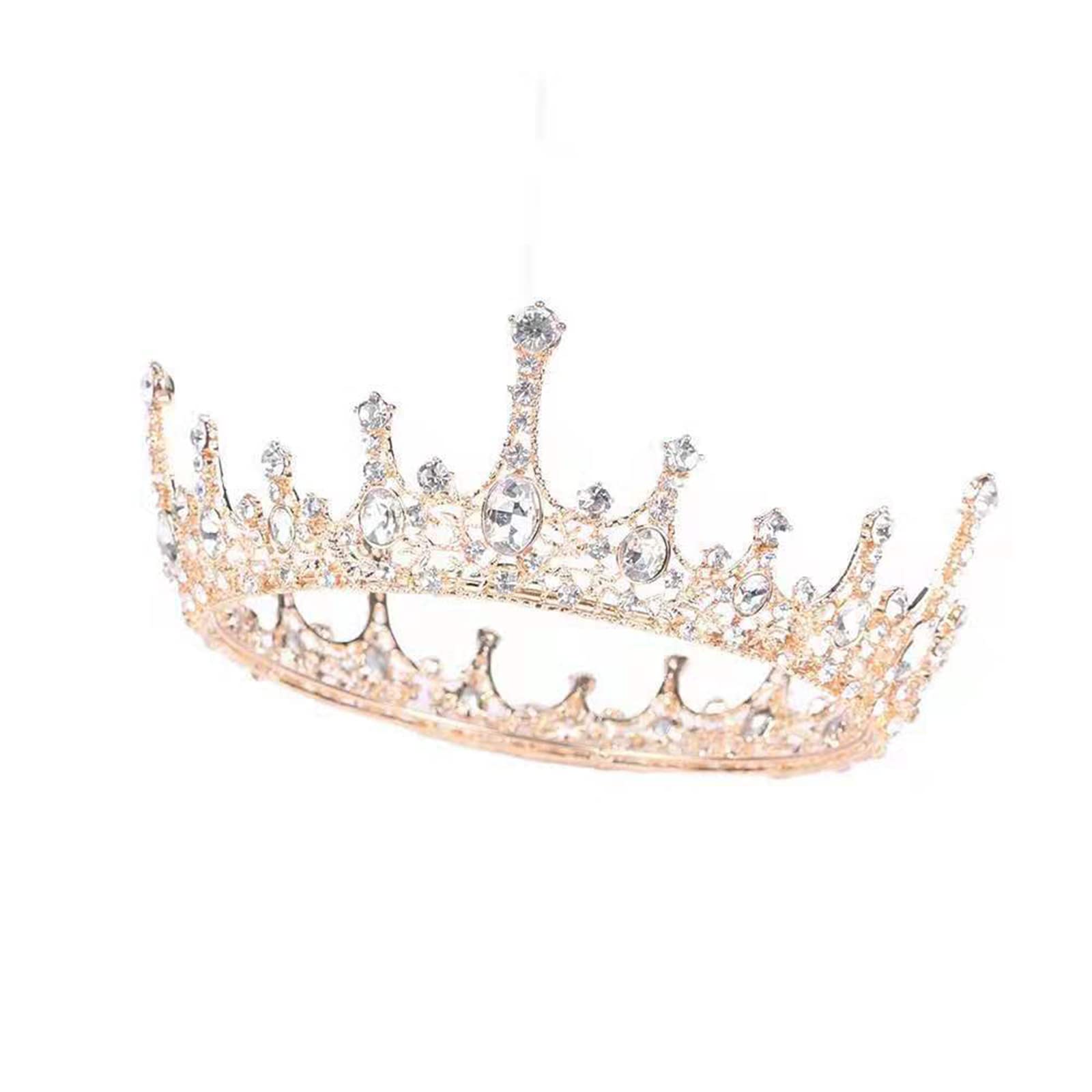 Xinlie Tiara de Novia de Corona Barroca Cristal Tiara Crown Para Mujer Coronas de Vincha Corona de Tiara de Cristal,Tiara de Boda Novia Utilizada en Concursos de Belleza,Bodas,Fiestas,Tocados de Novia