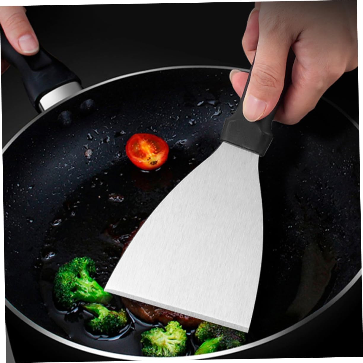 1Set Stainless Steel Burger Press Griddle Tool Kit for Shaped Patties Easy Operation with Non Stick Design for BBQ Grilling and Outdoor Cooking