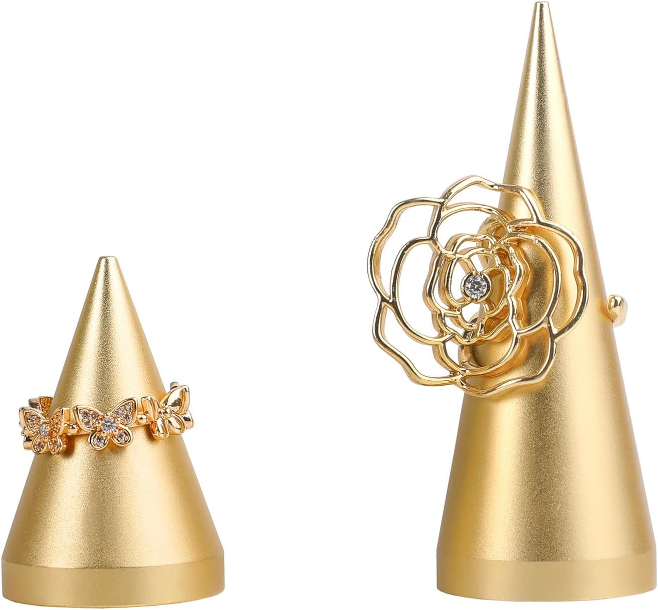 Zxmxzkx 10 Pack Clear Black Acrylic Crystal Ring Holder