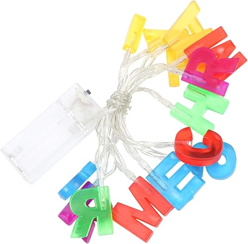 Uonlytech Guirnalda de luces de Feliz Navidad, funciona con pilas, guirnalda de luces de hadas para interiores y exteriores, Navidad, Año Nuevo,