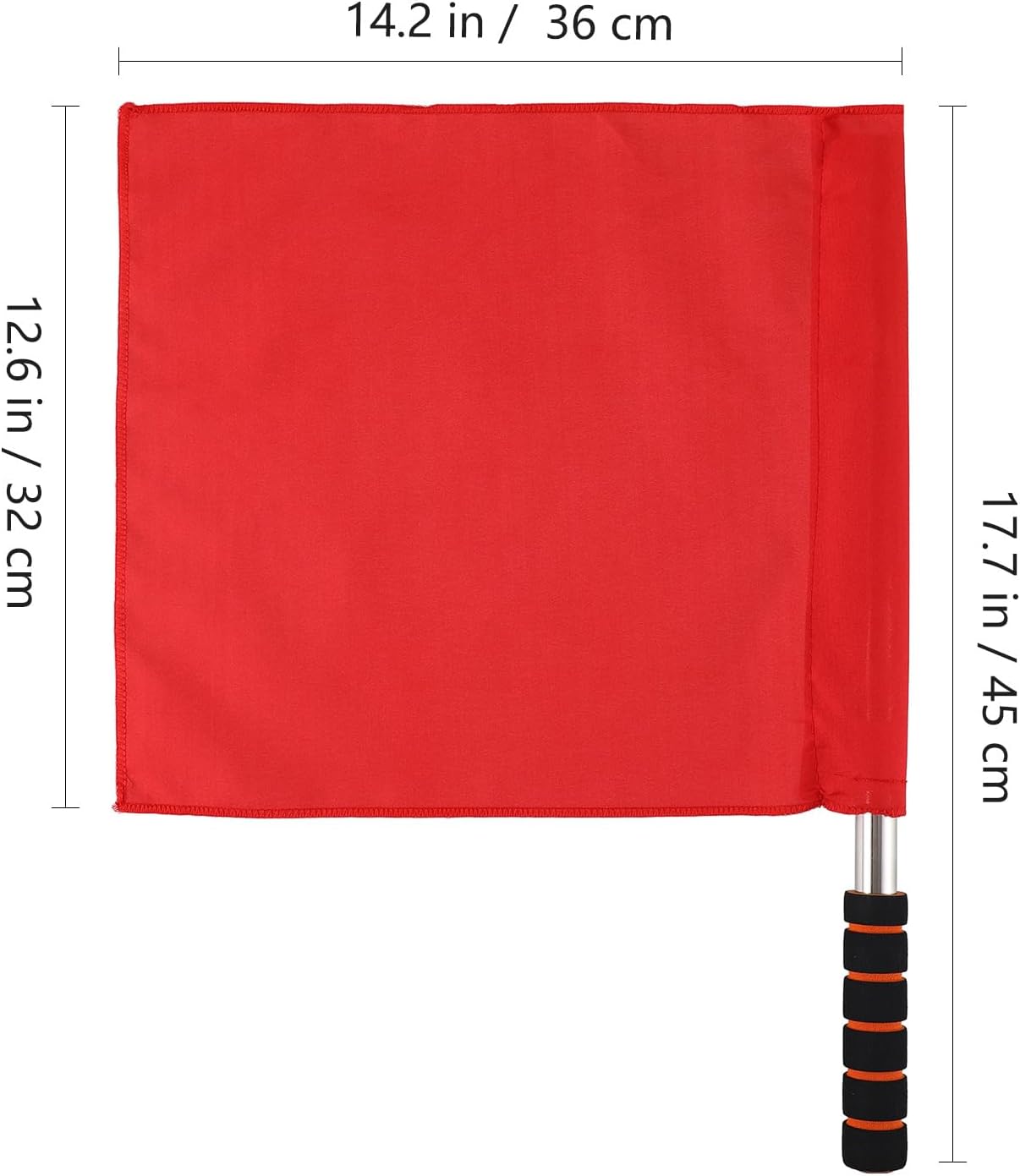 Veemoon 4Pcs Referee Flag Sports,Linesman Signal Flags Training Sports Flags with Sponge Handle Stainless Steel Pole for Soccer Volleyball Basketball Football Competition (Yellow, Red, Green, White) - Image 2