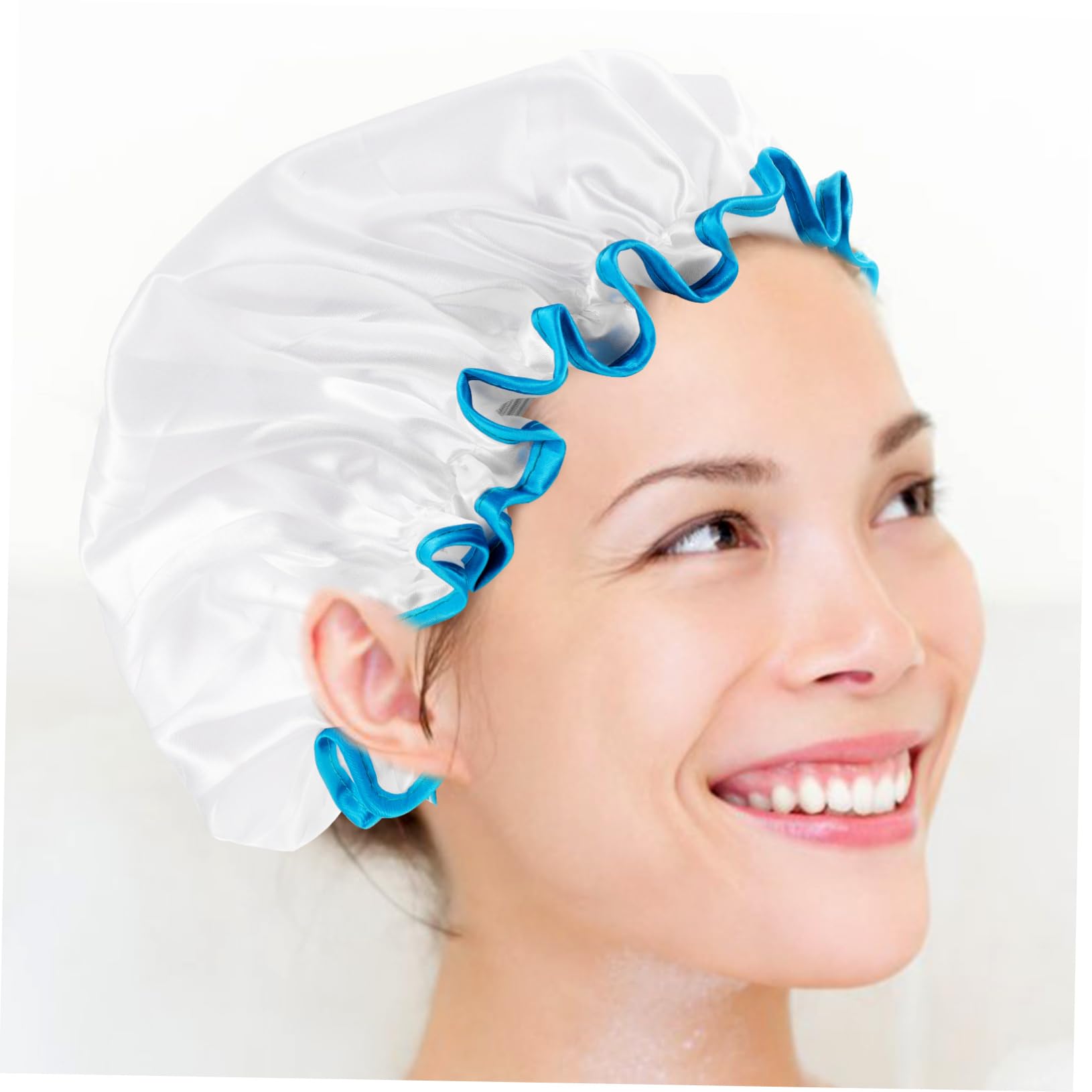 Healeved 8piezas Gorros De Baño Reutilizables Para Mujeres De Doble Impermeables Protege Tu Cabello Maquillaje
