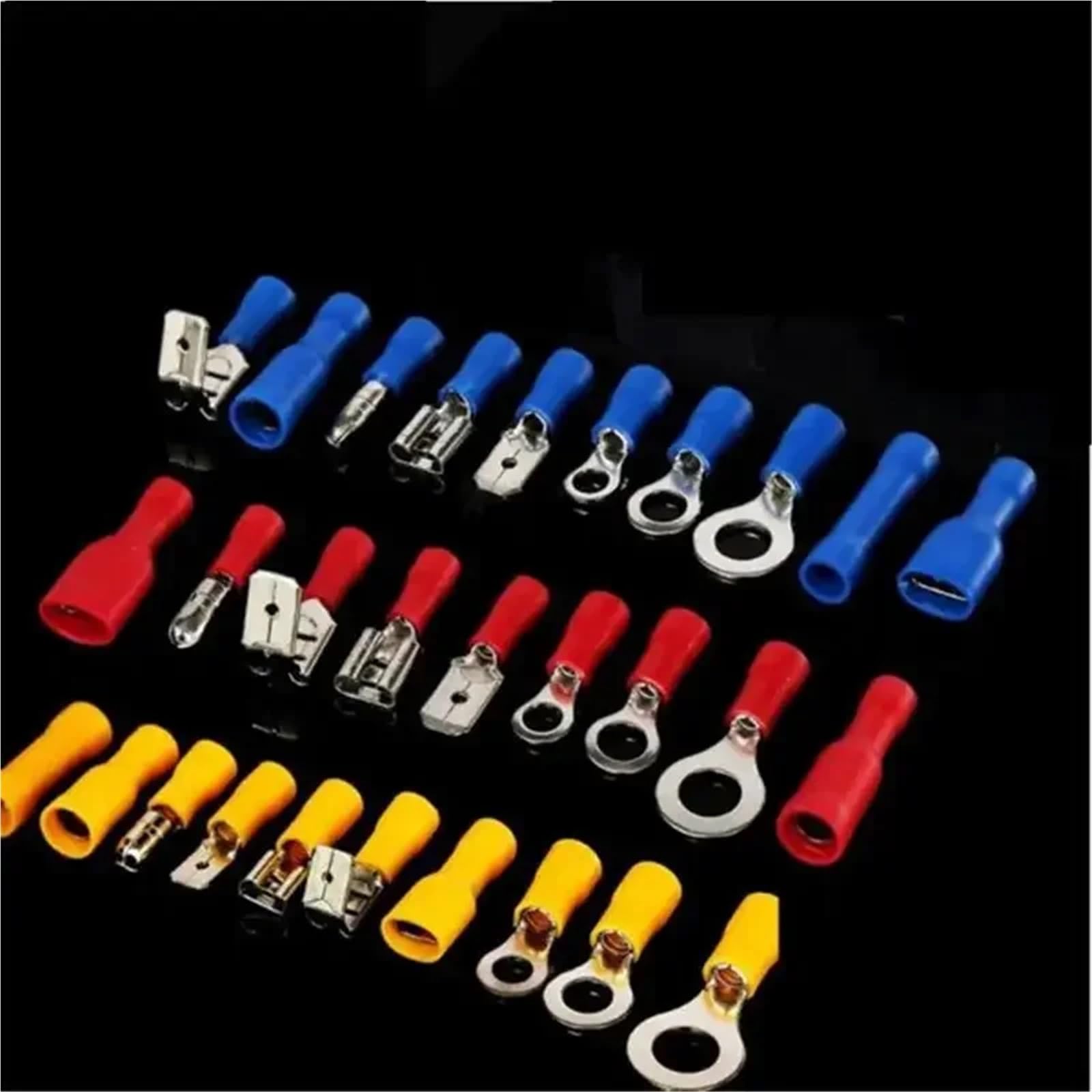 Cosses à sertir isolées, connecteurs de fils, 280 pièces, câbles électriques, ensemble fourches anneau bout, kit assorti cosses roulées pour terminaisons diverses