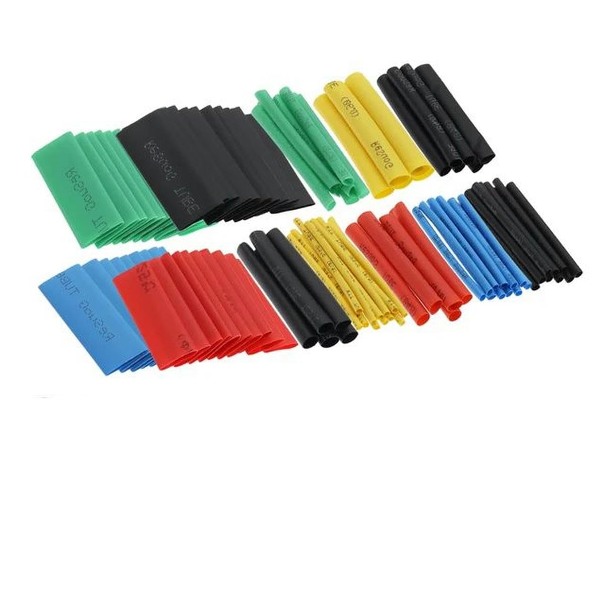 Tubo termorestringente per canna da pesca, Set di guaine termorestringenti in poliolefina, confezione da 127/164/328/530 pezzi, guaine isolate for cavi metallici assortiti, 8 misure(530pcs)