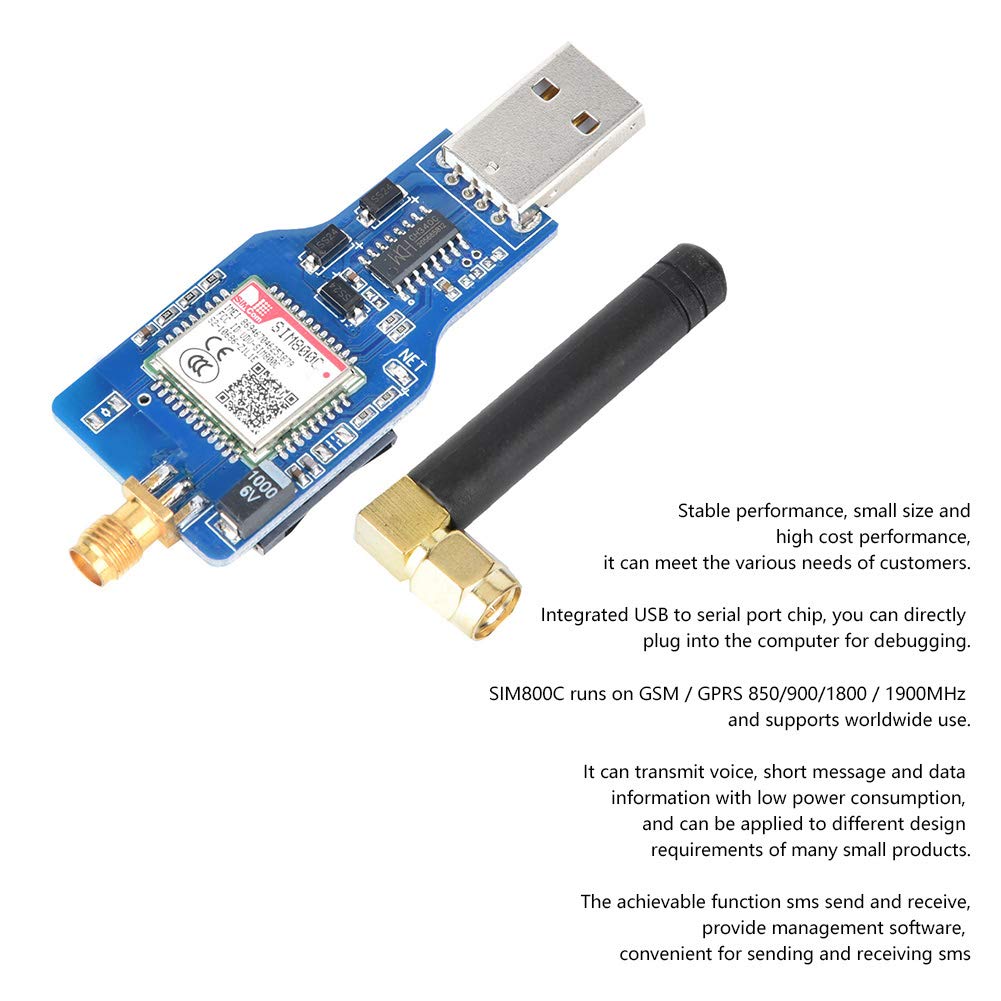 Modulo Seriale da USB a GSM Con Funzione Bluetooth SIM800C per Scopi Industriali - Stabile a Frequenze GPRS