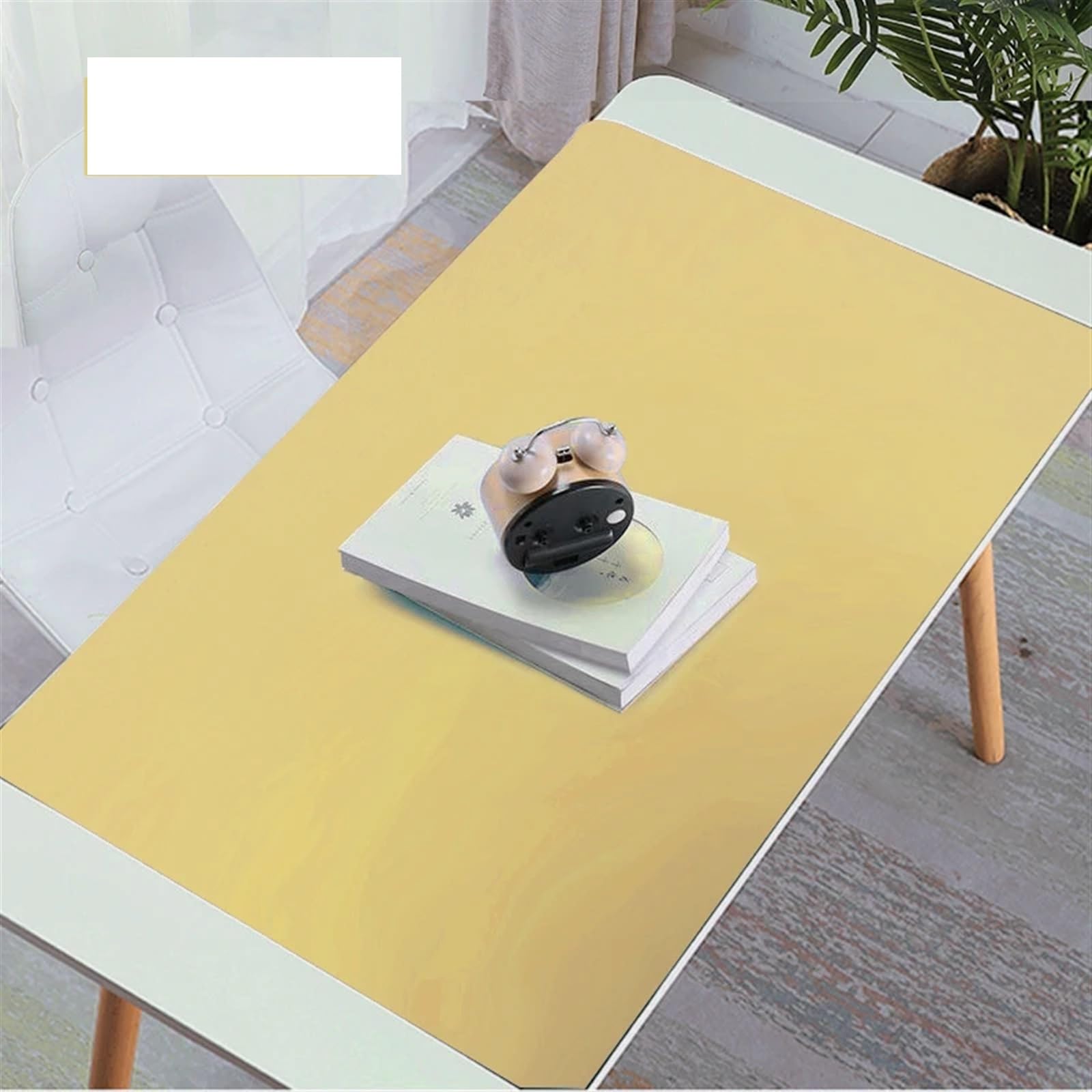 place mats for table Oversized Food Grade Silicone Waterproof Placemat Heat Insulation Anti-Skidding Washable Table Mat For Kitchen Dinner for Kitchen Restaurant Dining Table(60x40cm Yellow)