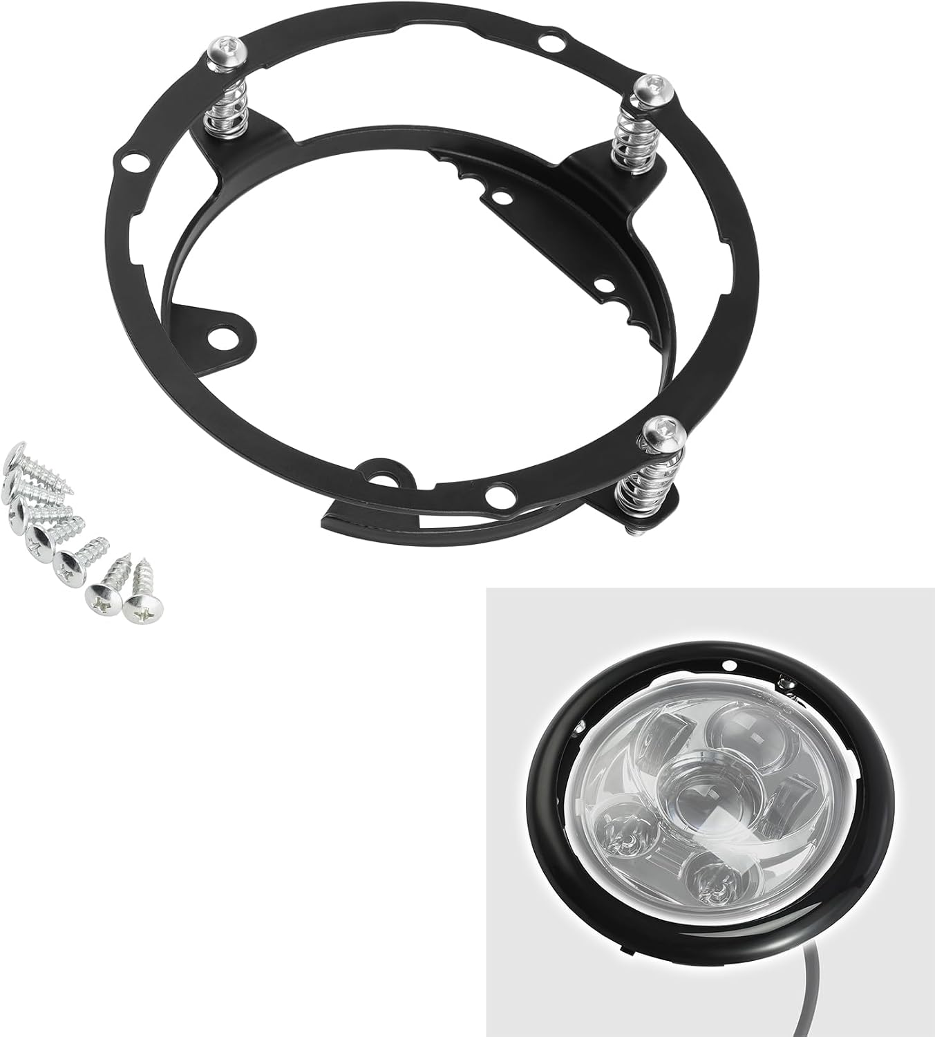 Green-L Headlight Ring Trim Mounting Bracket Fit for Harley 2022-2025 Low Rider ST FXLRST 2022 FXRST Motorcycle Headlamp Support Mount