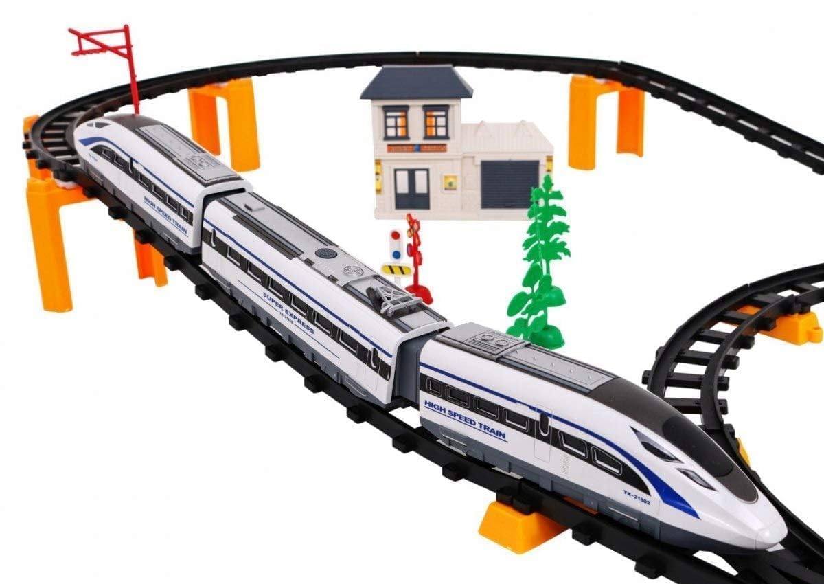 Rahisa Remote Control High Speed Bullet Train Set with Tracks -49 Pcs Long Simulation Metro Model Toy for Kids (RC) 2