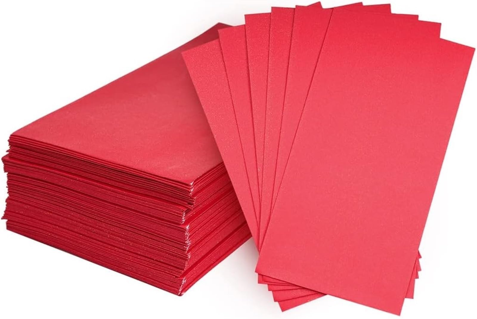 THE WHITE SHOP Chinese Red Envelopes, 100 Pcs Hongbao Red Packets, New Year's bonus packets, Lucky Money Envelopes for Spring Festival, Wedding, Birthday, 6.42x 3.46in